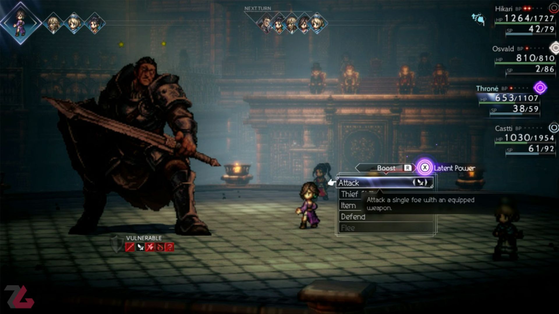 باس فایت بازی Octopath Traveler 2