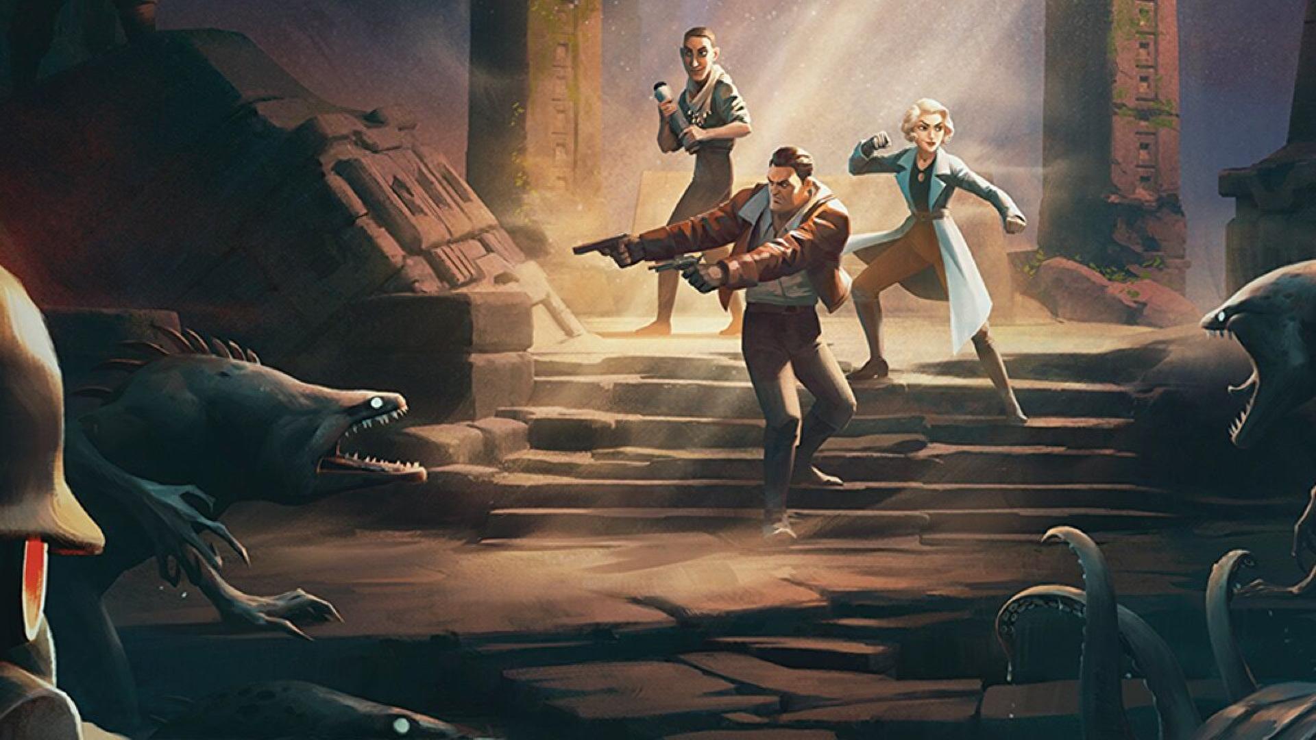 شخصیت‌های بازی The Lamplighter’s League در حال مبارزه با هیولاها