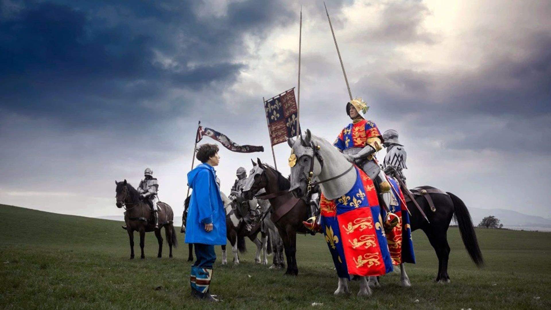 شاه ریچارد و فلیپا در حال حرف زدن در فیلم the lost king