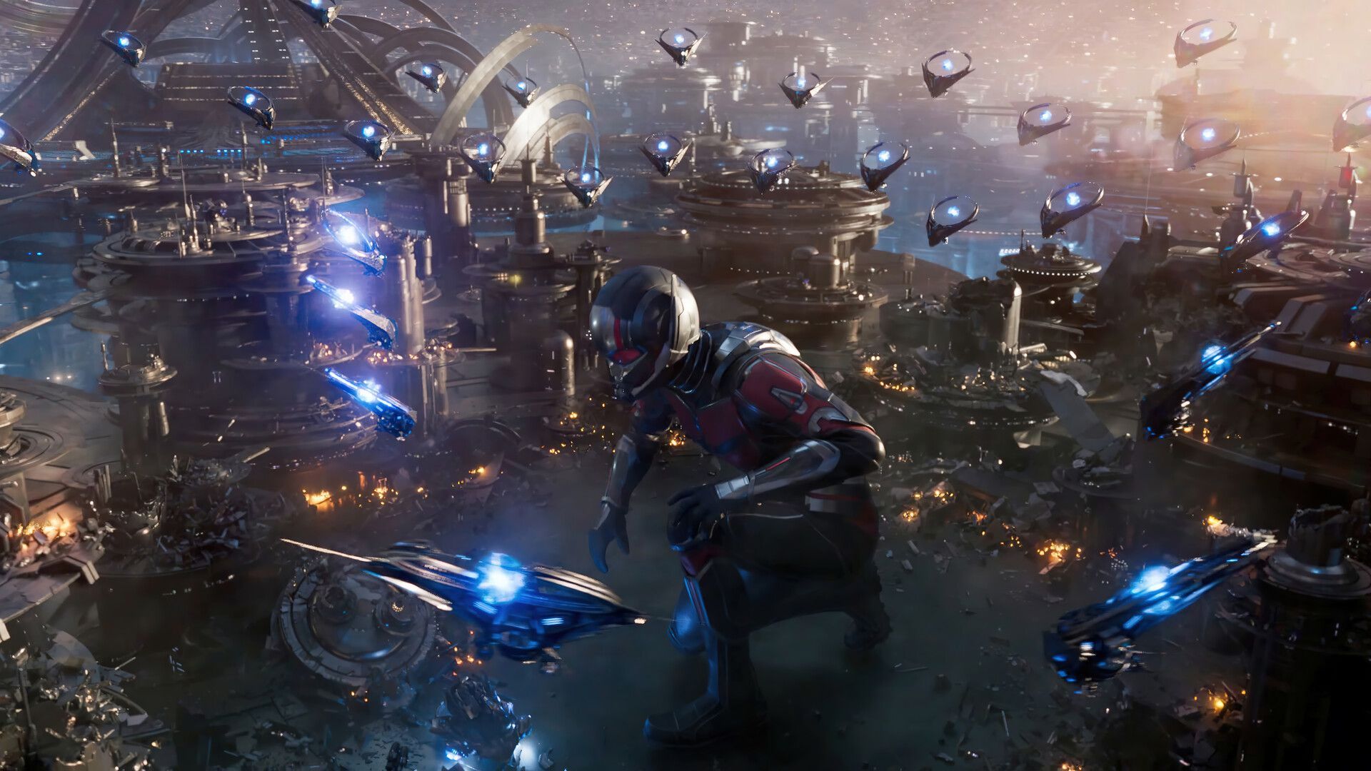 مبارزه جاینت من با نیروهای کانگ در فیلم Ant-Man and the Wasp: Quantumania