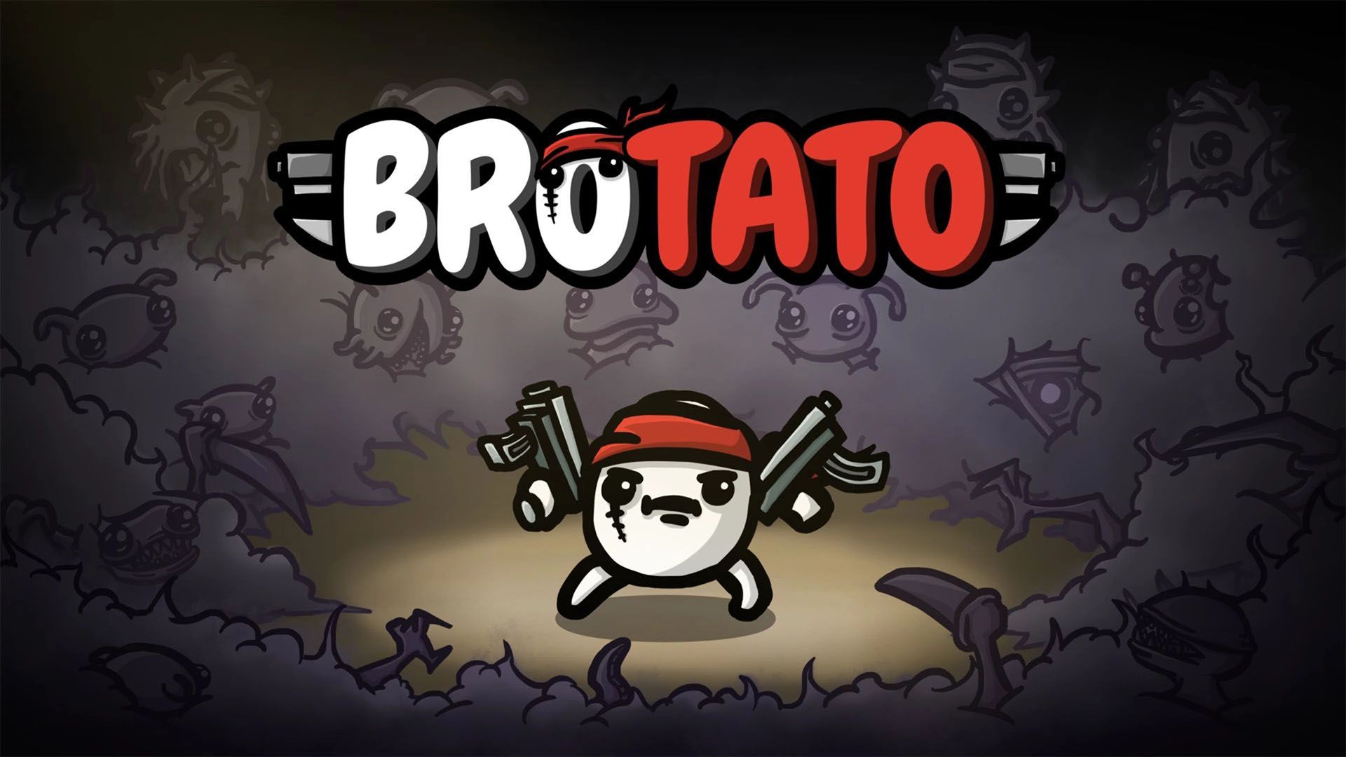 لوگوی بازی Brotato و شخصیت مسلح