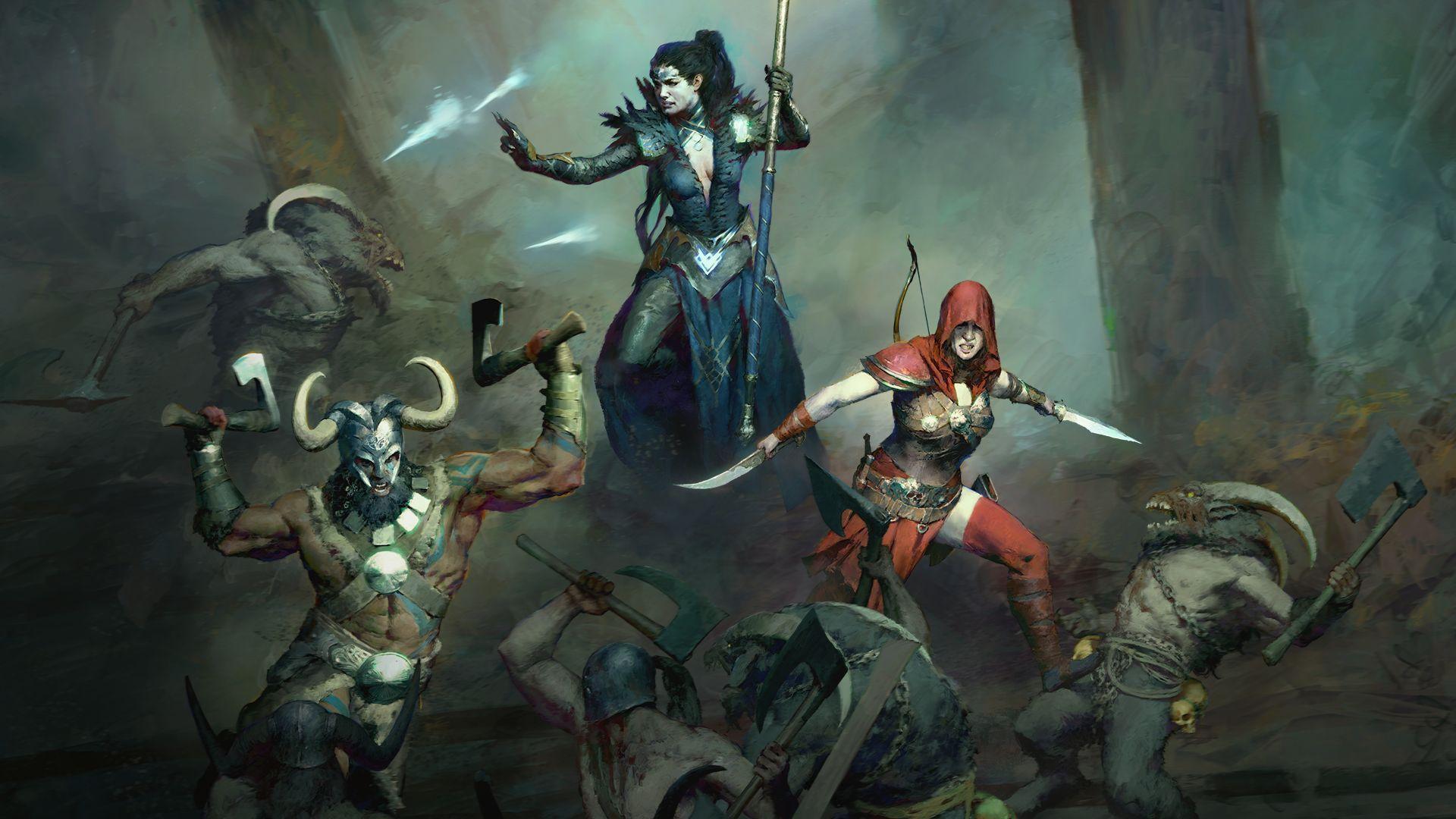 مبارزه جادوگر، قاتل و وایکینگ در بازی Diablo 4