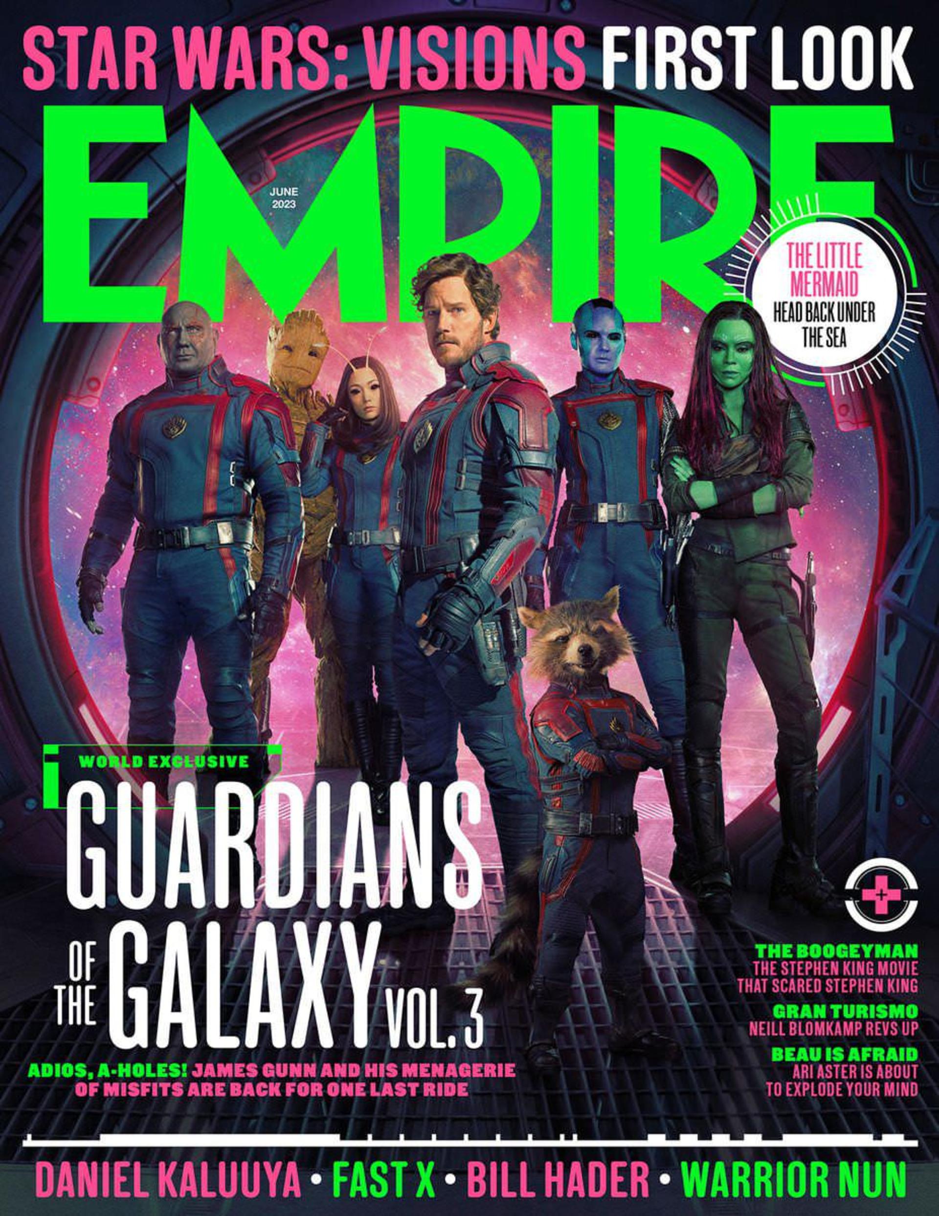 کاور رسمی امپایر برای فیلم Guardians of the Galaxy Vol. 3