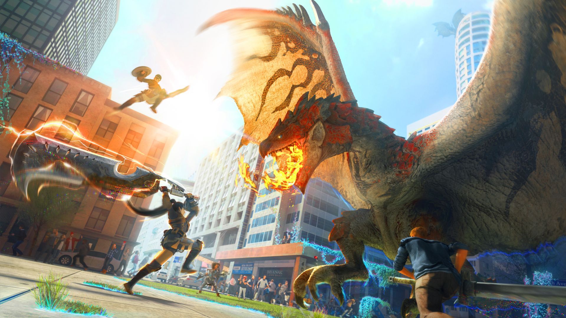 مبارزه با اژدها در بازی Monster Hunter Now