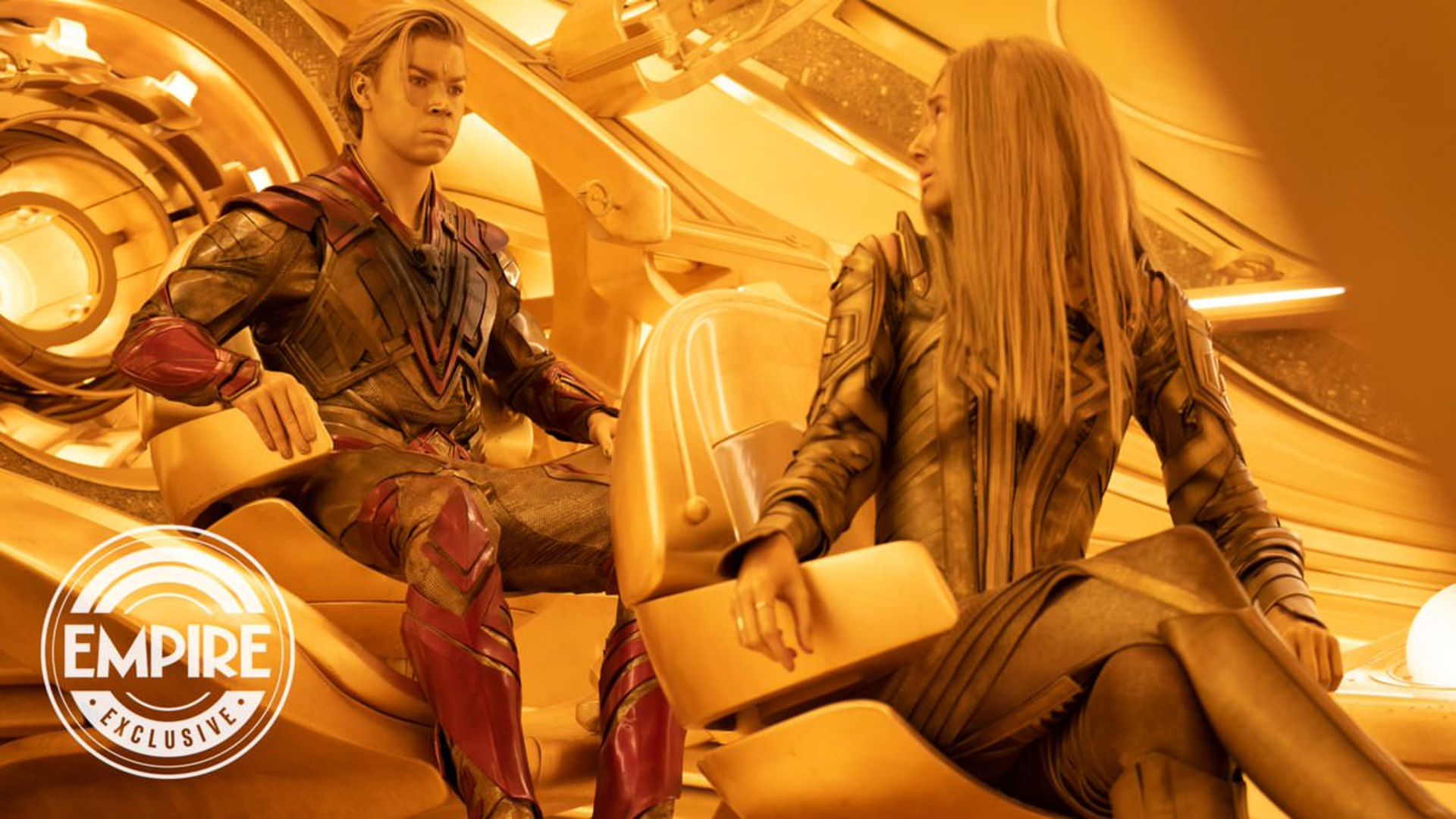 آدام وارلاک و آیشا در فیلم Guardians of the Galaxy Vol. 3