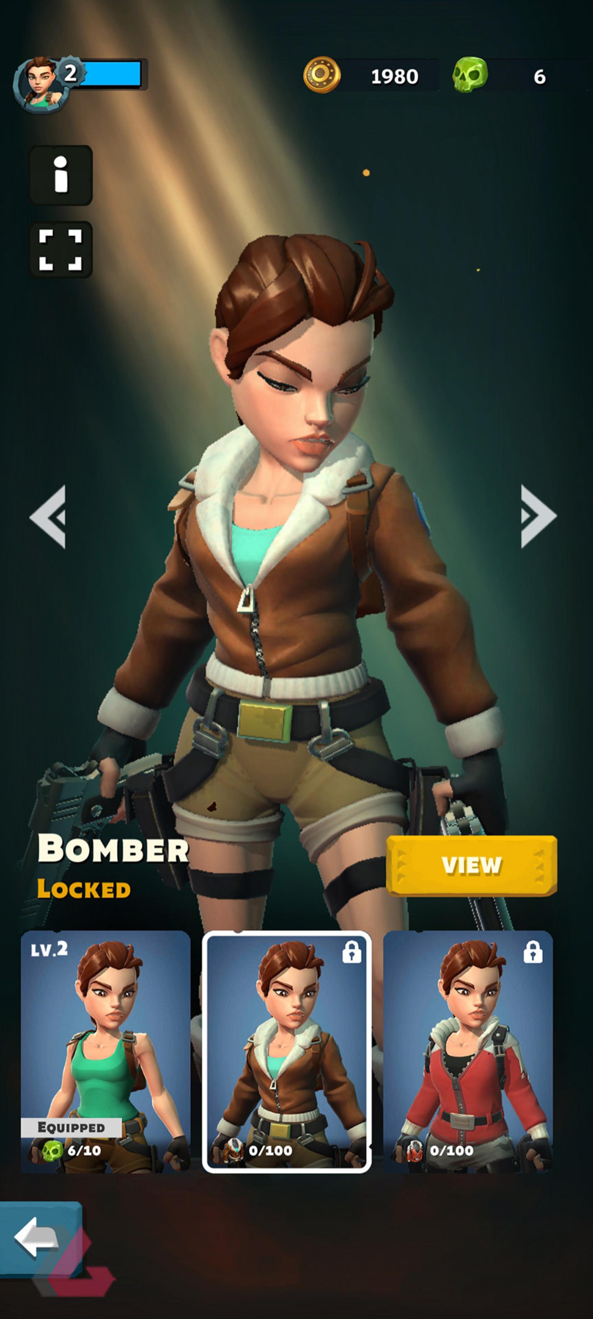 انتخاب لباس برای لارا کرفت در بازی Tomb Raider Reloaded
