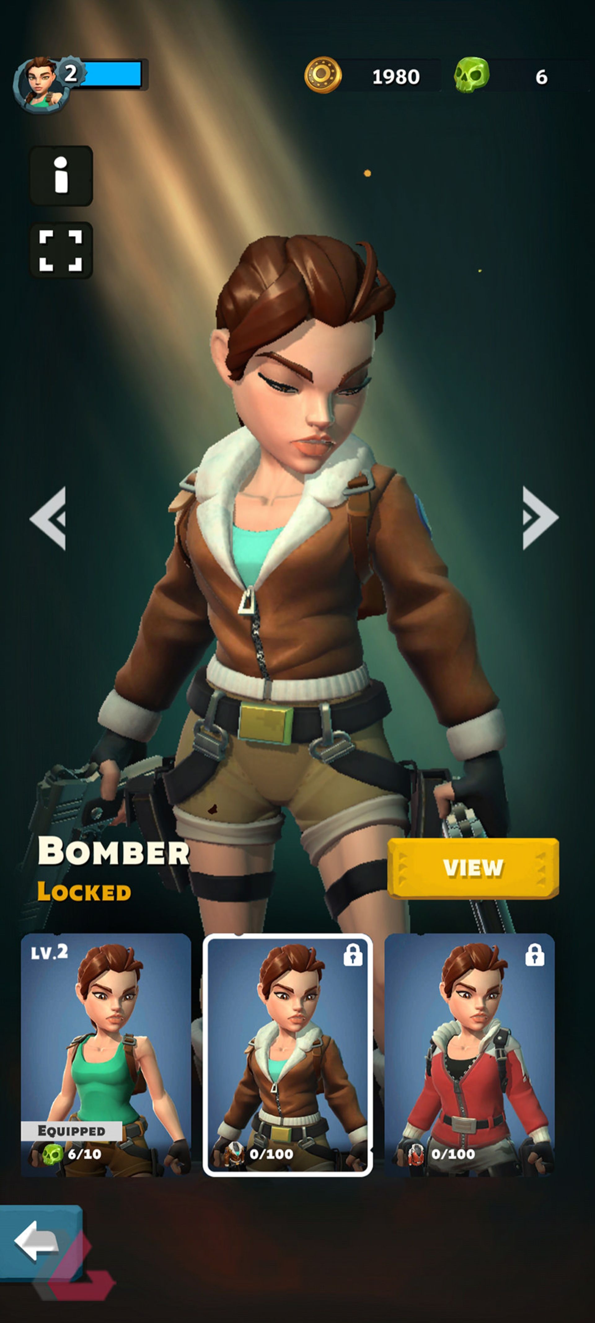 انتخاب لباس برای لارا کرفت در بازی Tomb Raider Reloaded