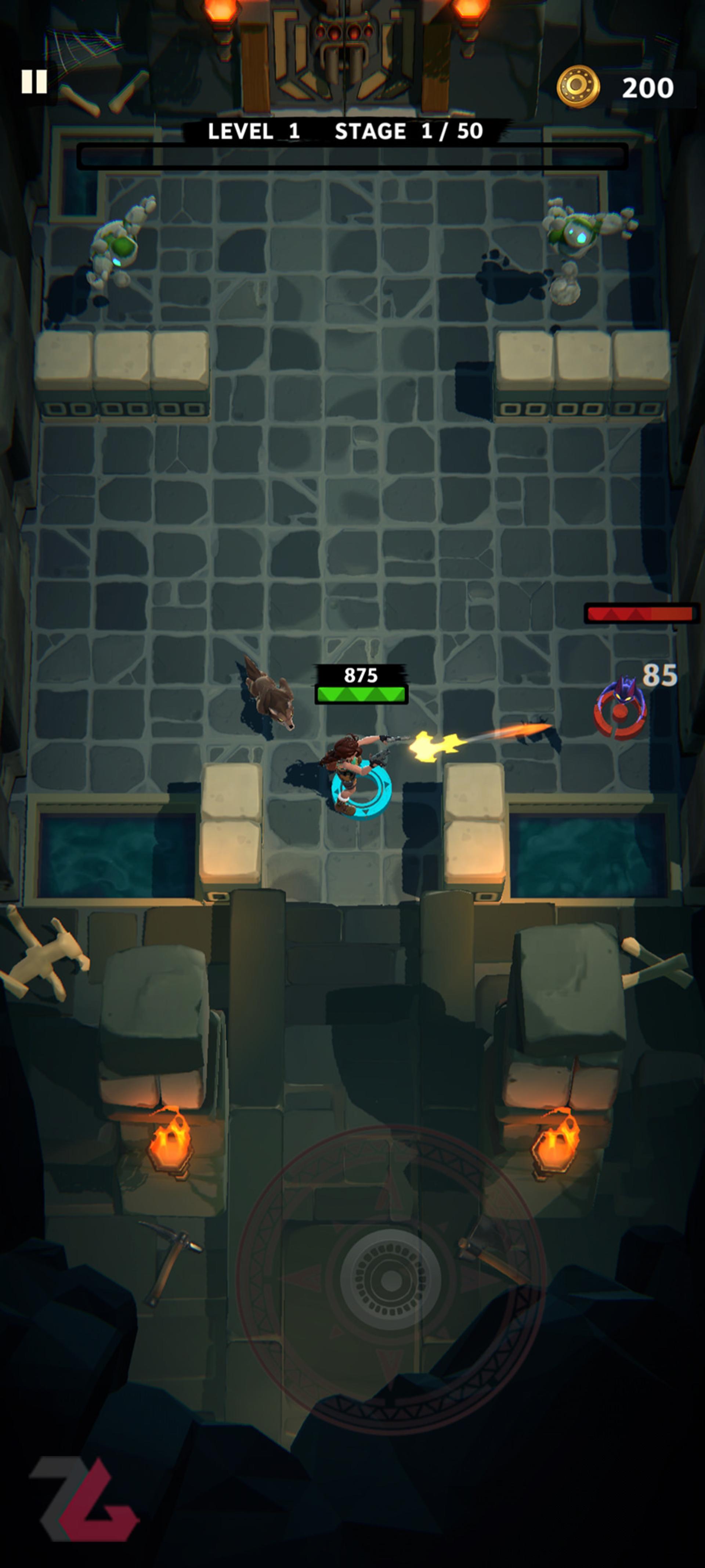شلیک با سلاح در بازی Tomb Raider Reloaded