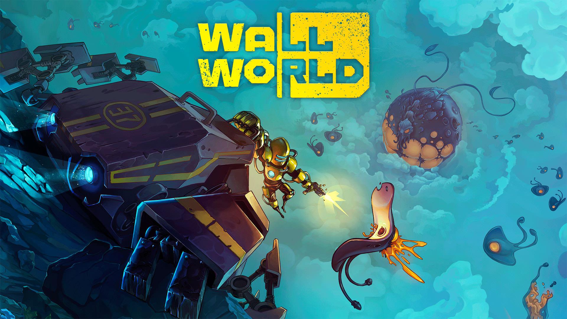 لوگوی بازی Wall World و مبارزه شخصیت اصلی آن با دشمنان