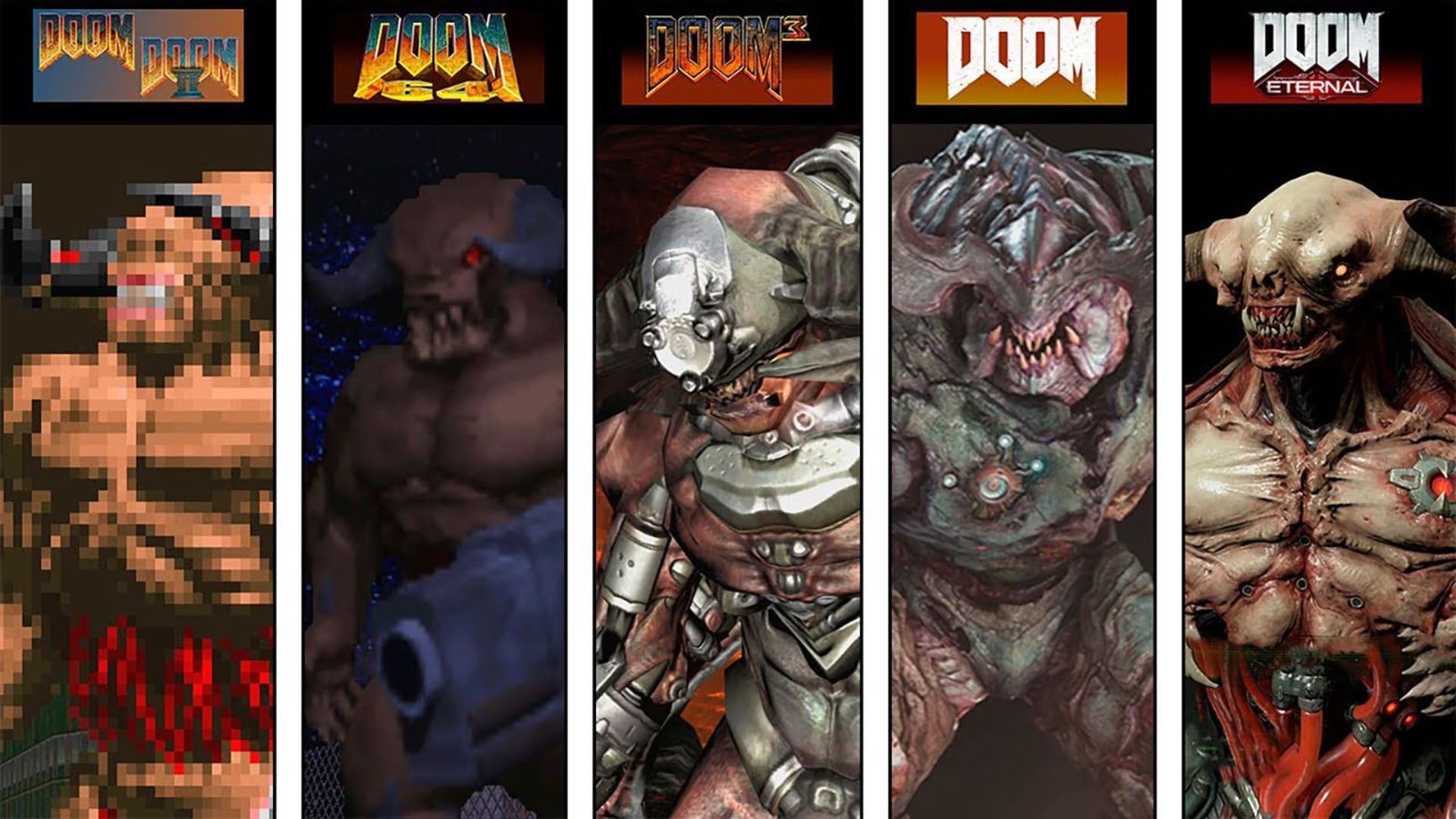 مقایسه سایبردیمن‌ها در نسخه‌های مختلف بازی Doom