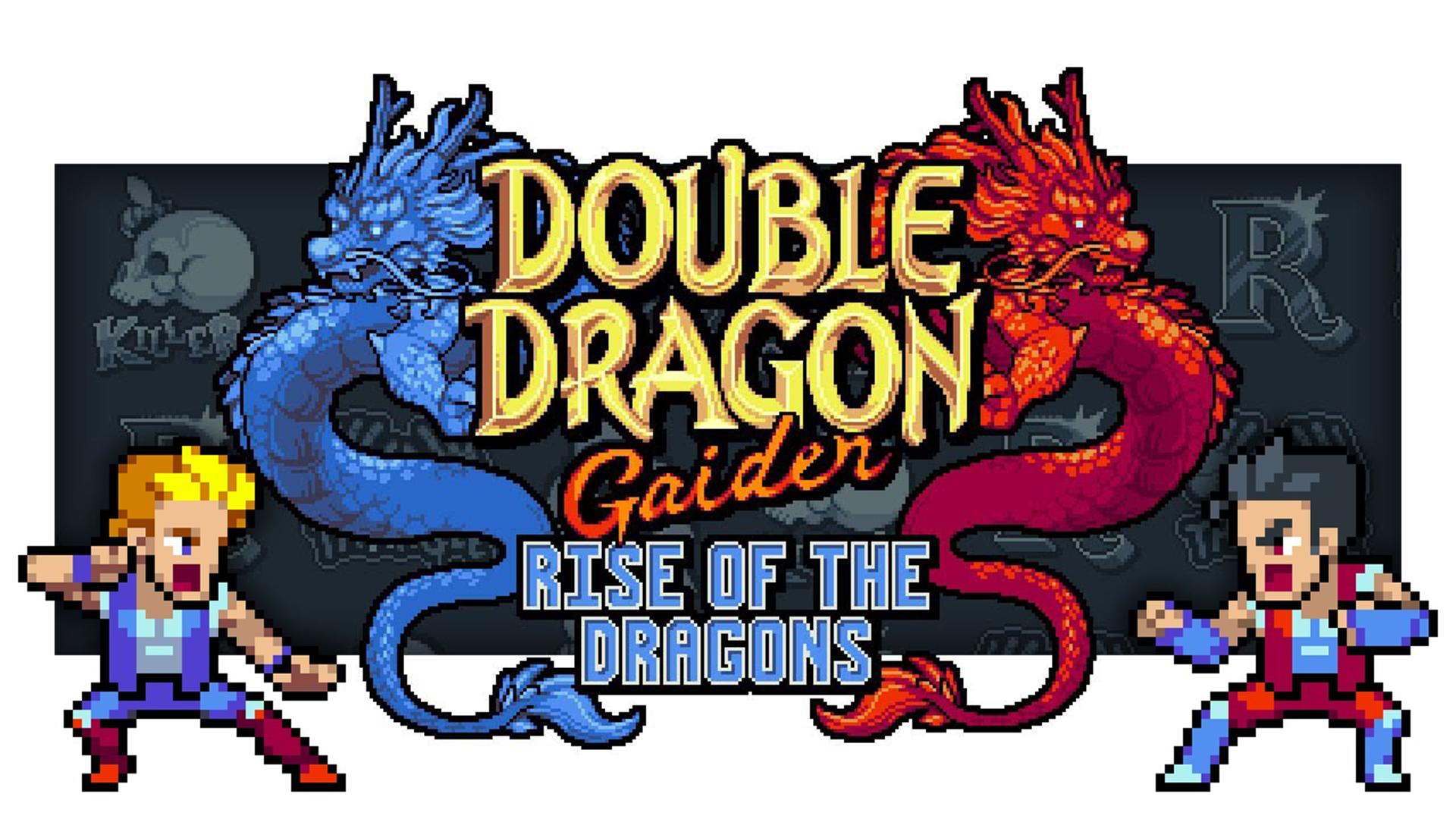 لوگو و مبارزان بازی Double Dragon Gaiden: Rise of the Dragons 