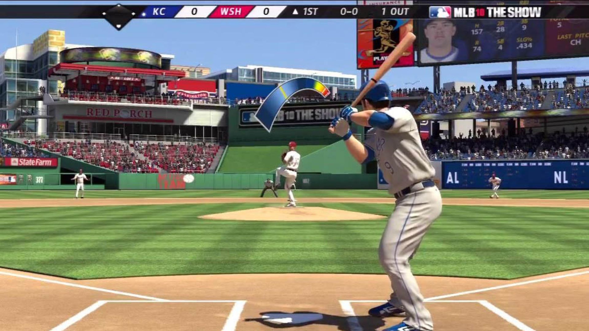 ضربه زدن به توپ در بازی بیس بال MLB 10 The Show