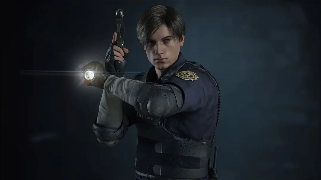 لیان اس. کندی در حال کاوش در بازی Resident Evil 2 Remake