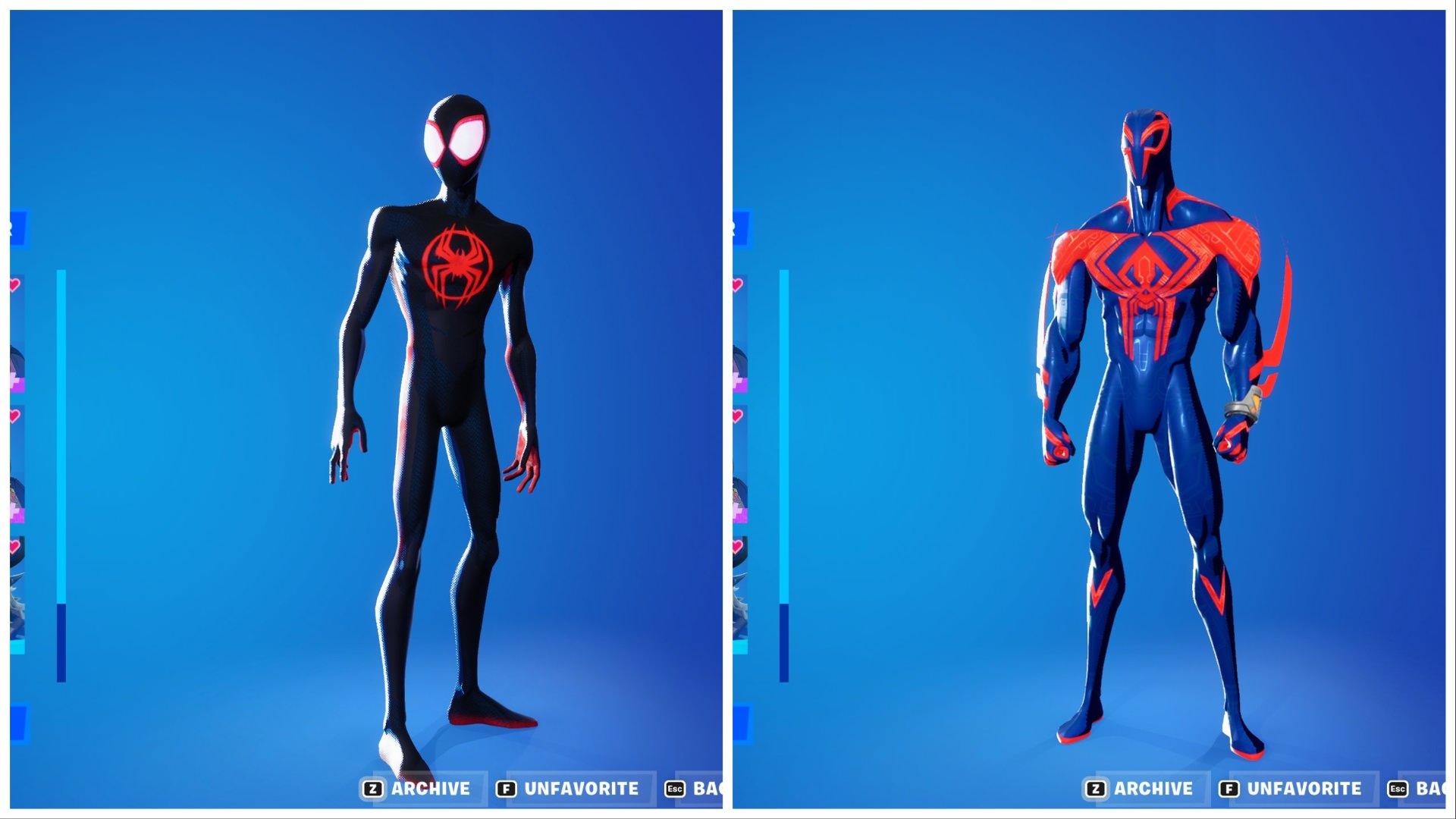 اسکین مایلز مورالس و اسپایدرمن ۲۰۹۹ در Fortnite