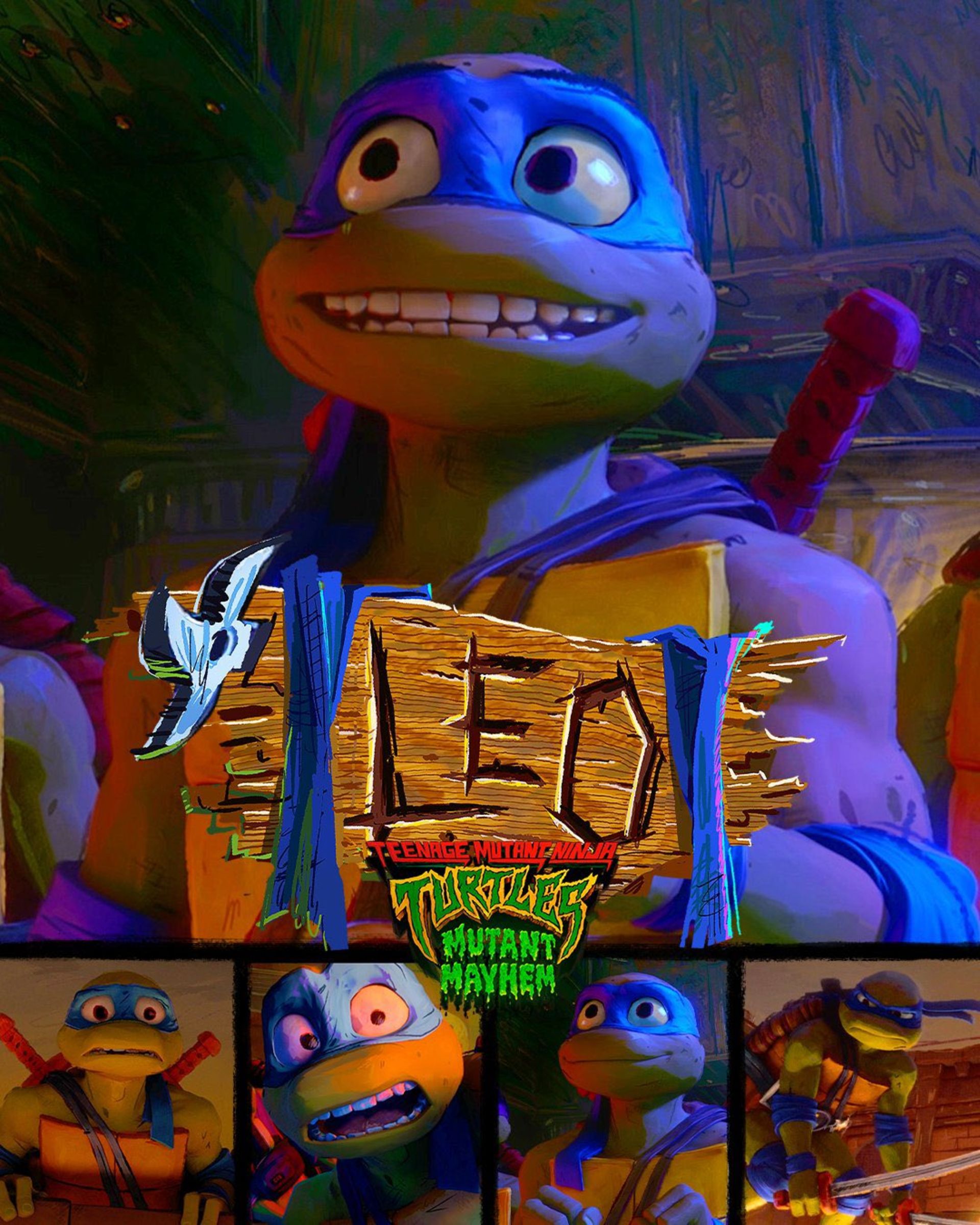 پوستر لئو در انیمیشن Teenage Mutant Ninja Turtles: Mutant Mayhem 