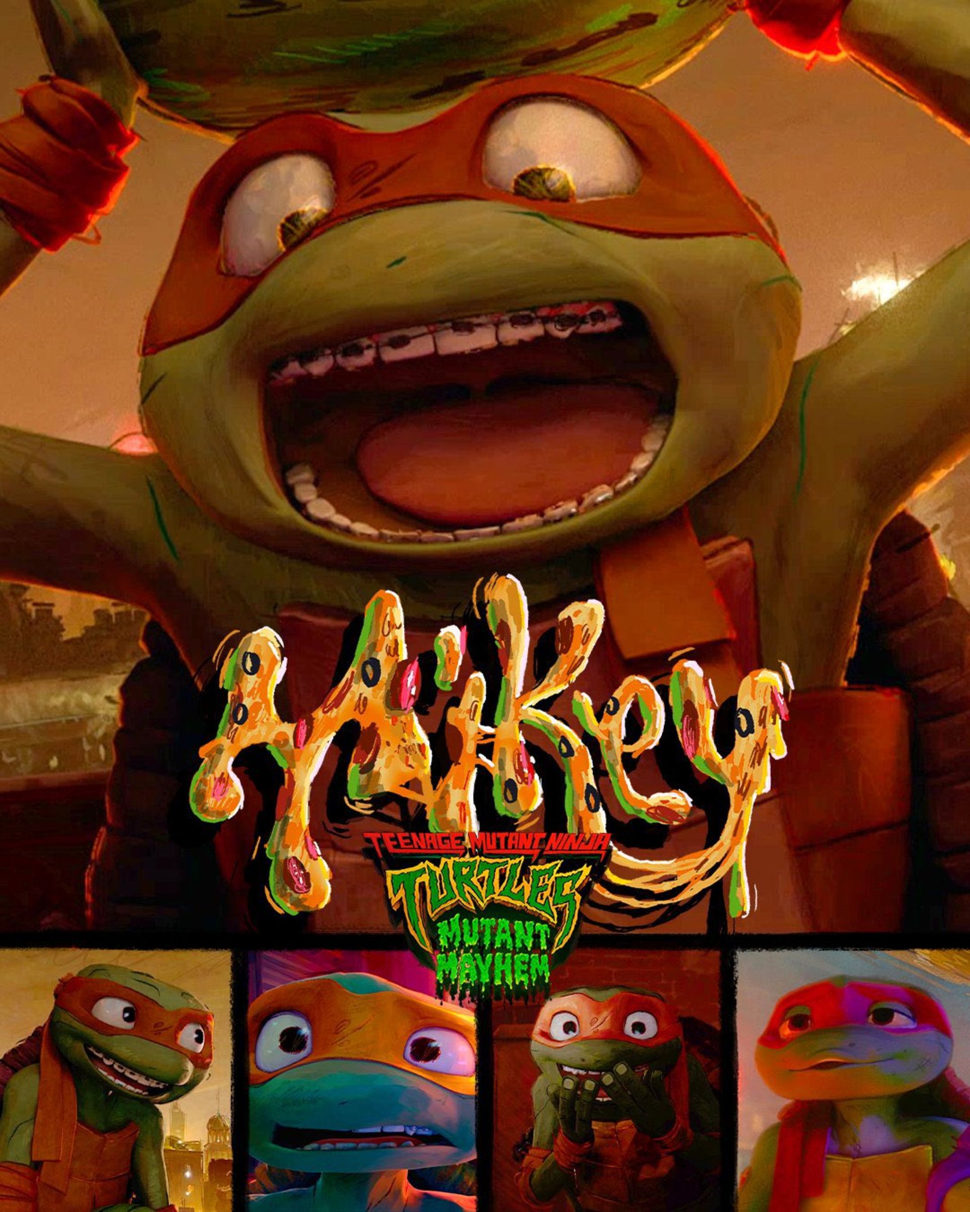 پوستر مایکی در انیمیشن Teenage Mutant Ninja Turtles: Mutant Mayhem 