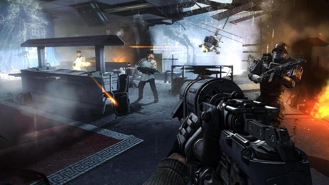 درگیری با تفنگ در بازی Wolfenstein 2