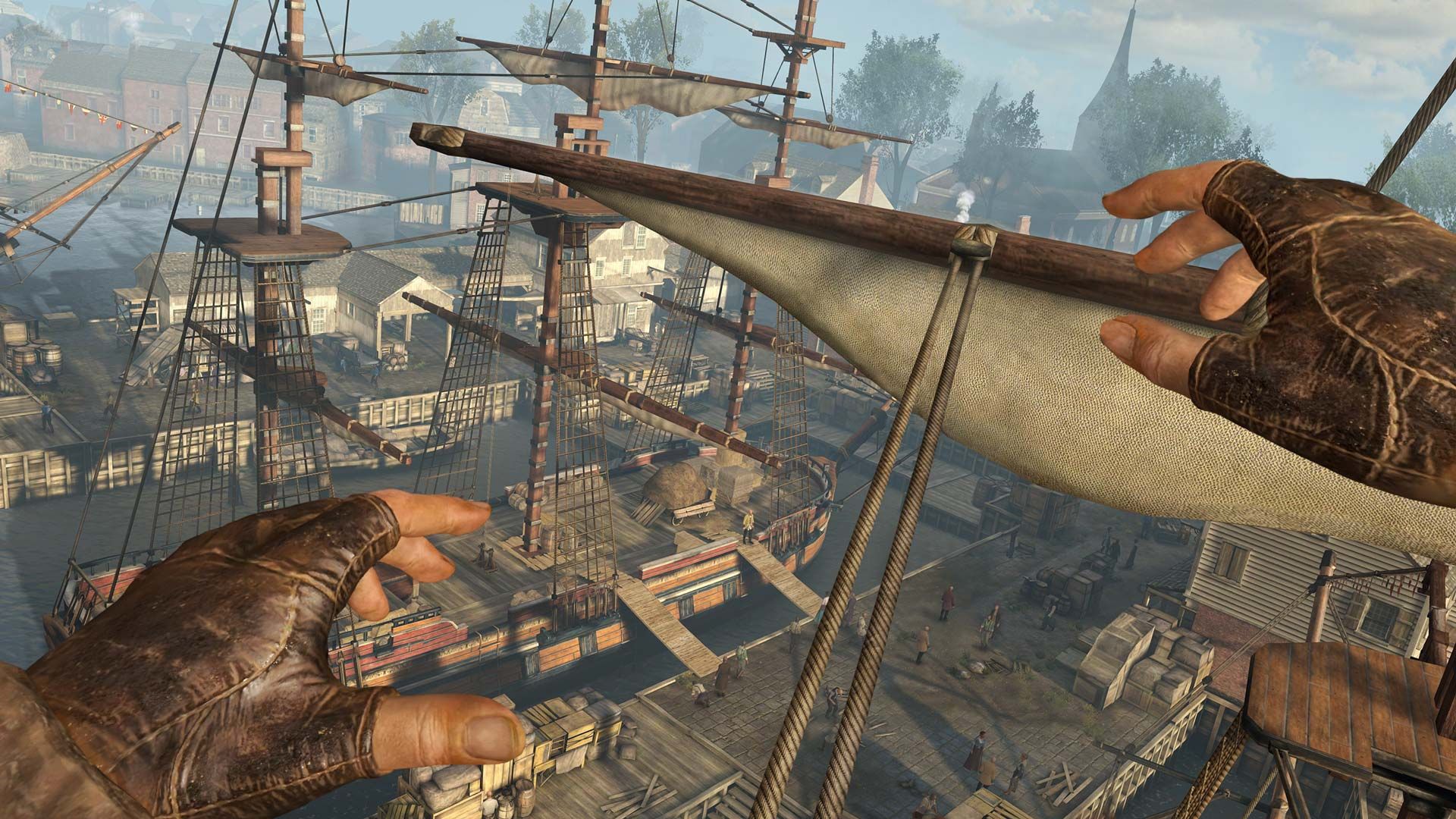پریدن روی بادبان کشتی در بازی Assassin’s Creed Nexus VR