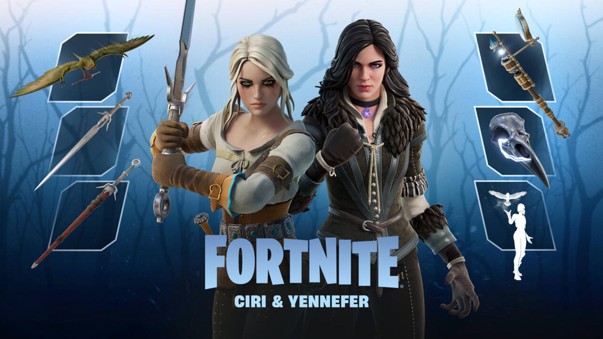 پوسته ینیفر و سیری در بازی فورتنایت