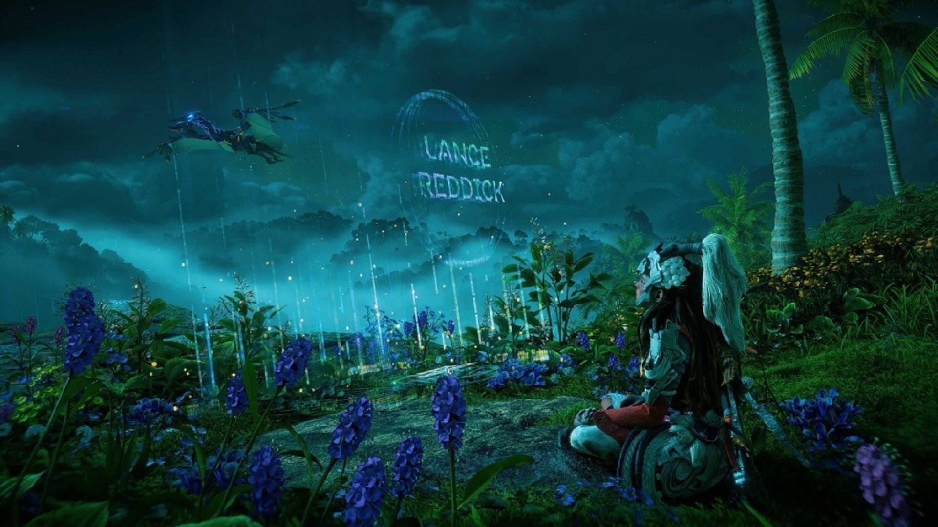 یادبود لنس ردیک فقید در بسته الحاقی Burning Shores بازی Horizon Forbidden West