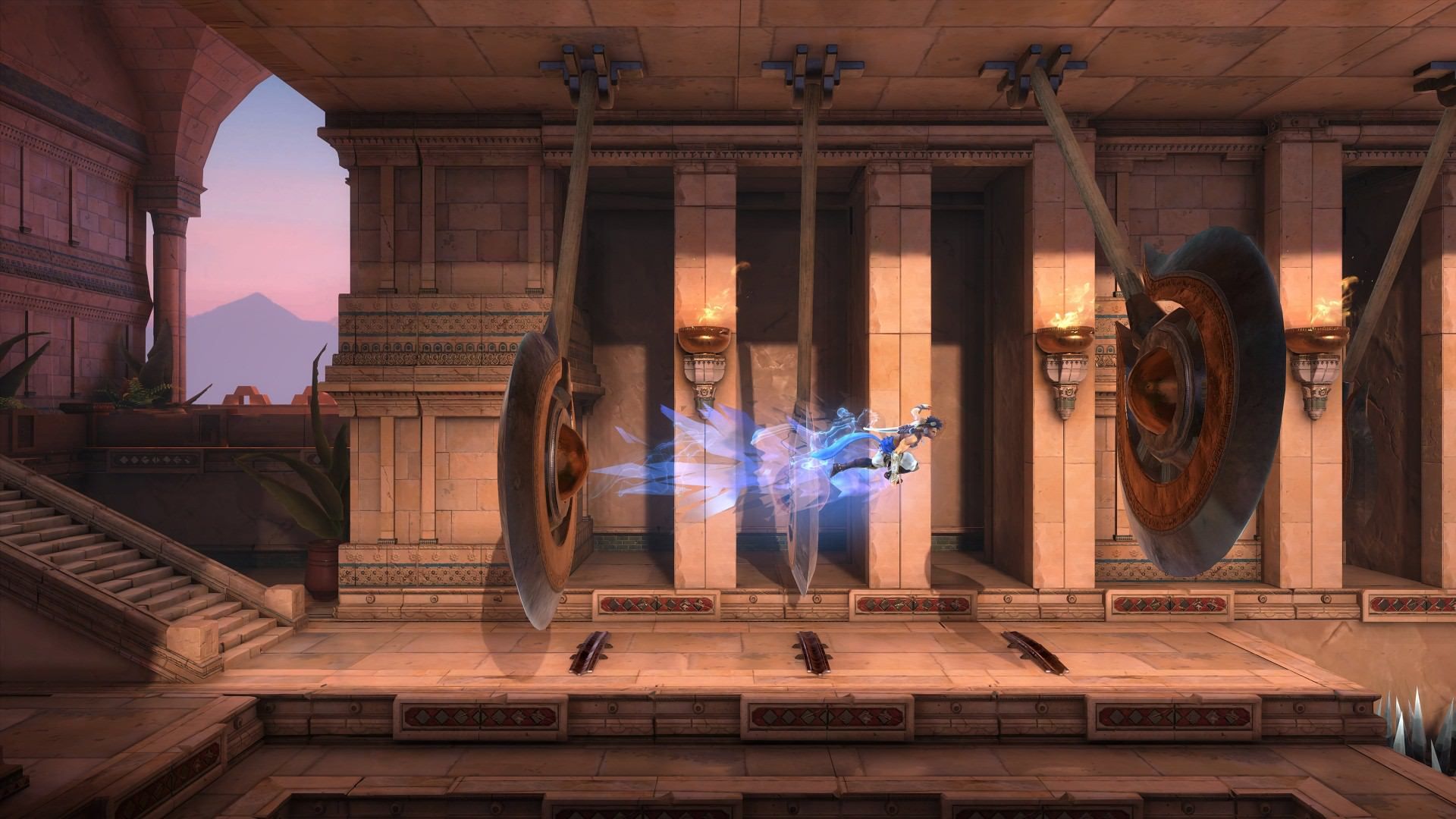 فرار از تله‌های مرگبار در بخش پلتفرمینگ بازی Prince of Persia: The Lost Crown