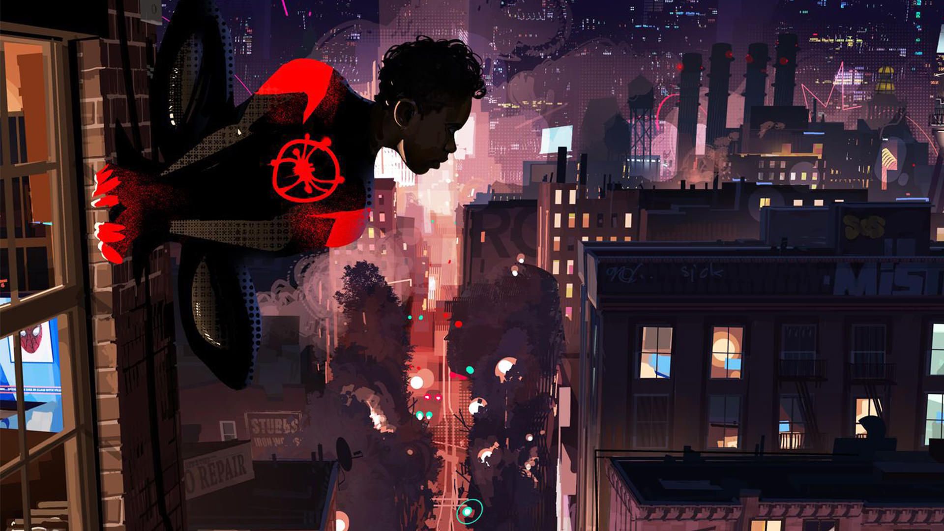 مایلز مورالز درحال کسب آمادگی برای شروع مأموریت در انیمیشن مرد عنکبوتی ۲