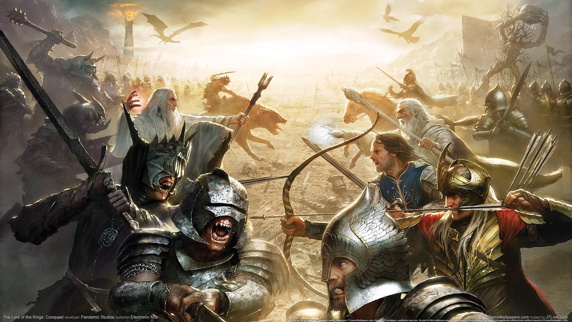 نبرد شخصیت‌های اصلی The Lord of the Rings