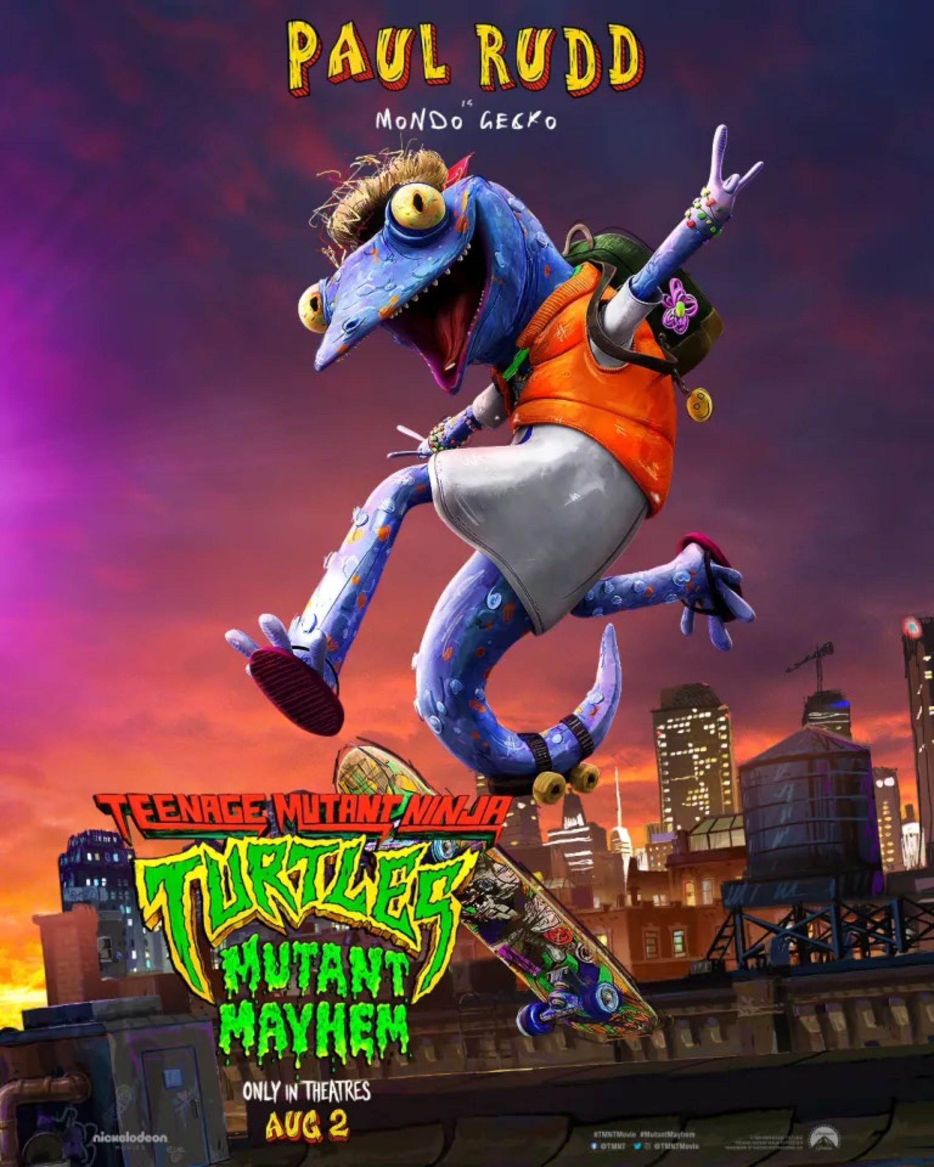 پوستر کاراکتر انیمیشن TMNT: Mutant Mayhem