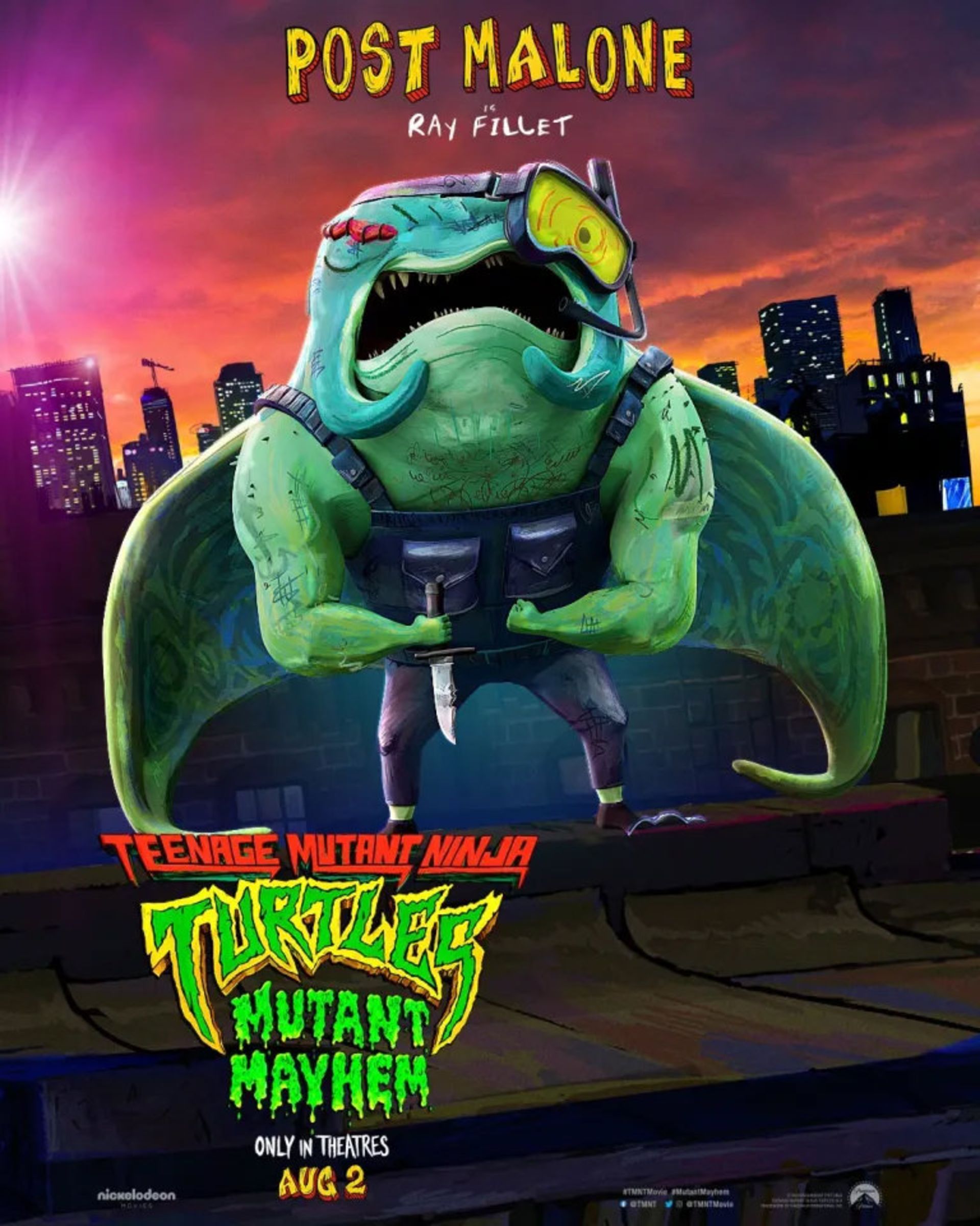 پوستر کاراکتر انیمیشن TMNT: Mutant Mayhem