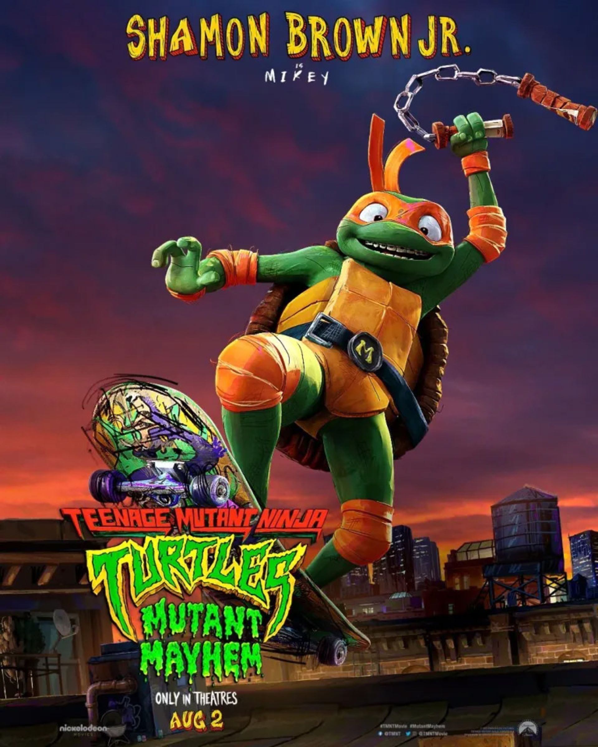 پوستر کاراکتر انیمیشن TMNT: Mutant Mayhem