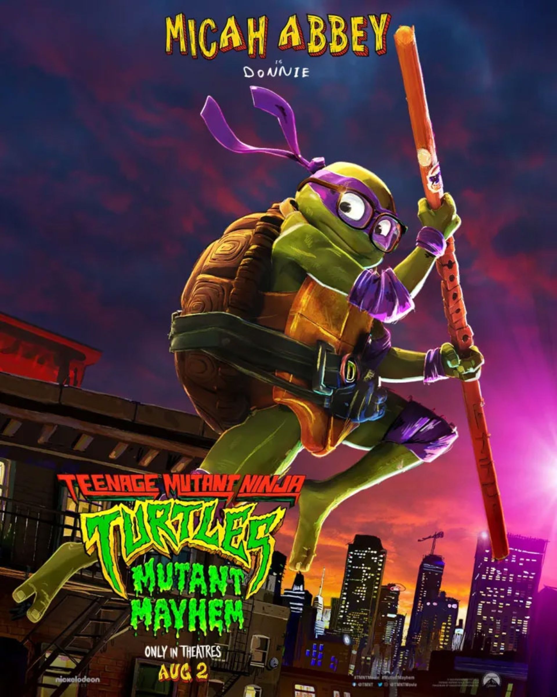 پوستر کاراکتر انیمیشن TMNT: Mutant Mayhem