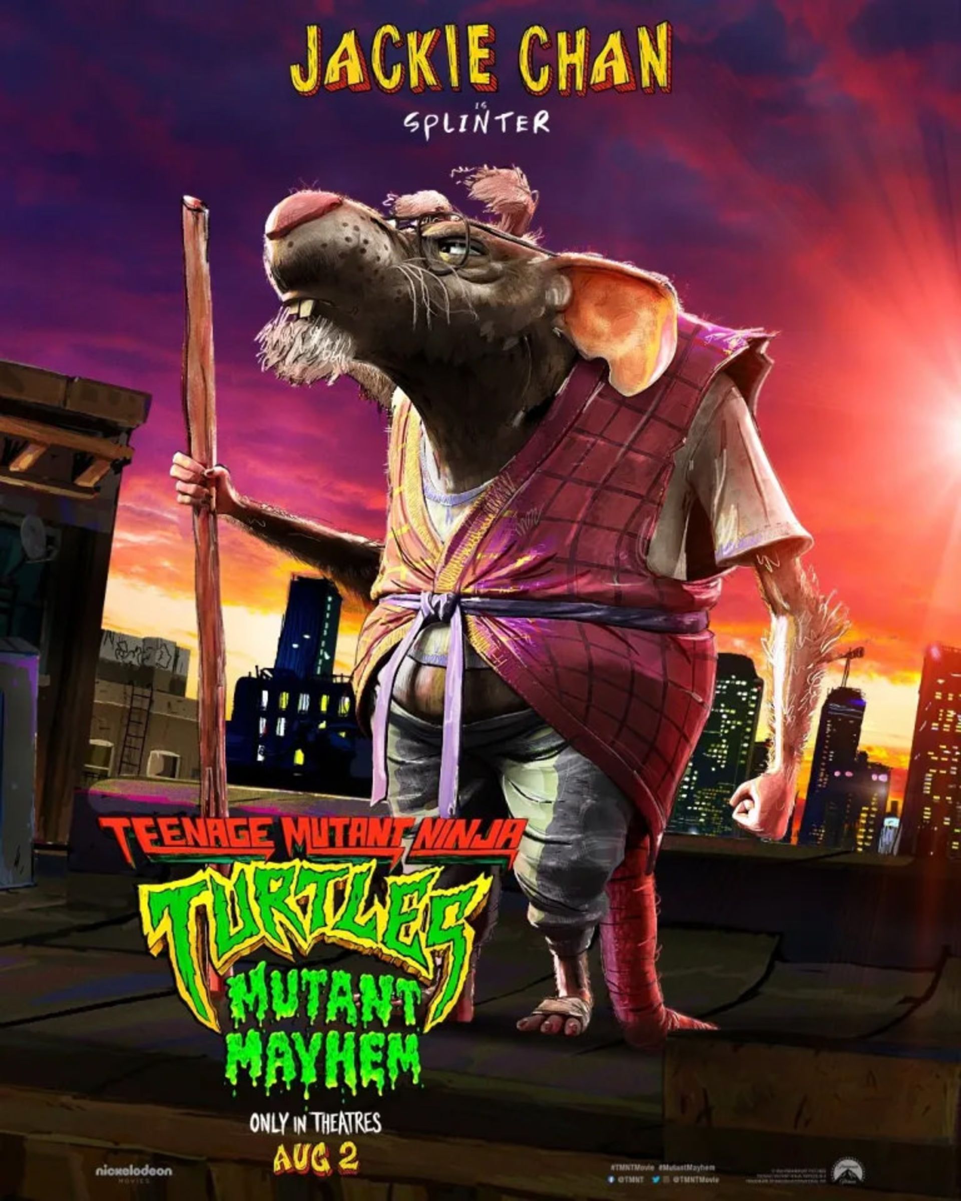 پوستر کاراکتر انیمیشن TMNT: Mutant Mayhem