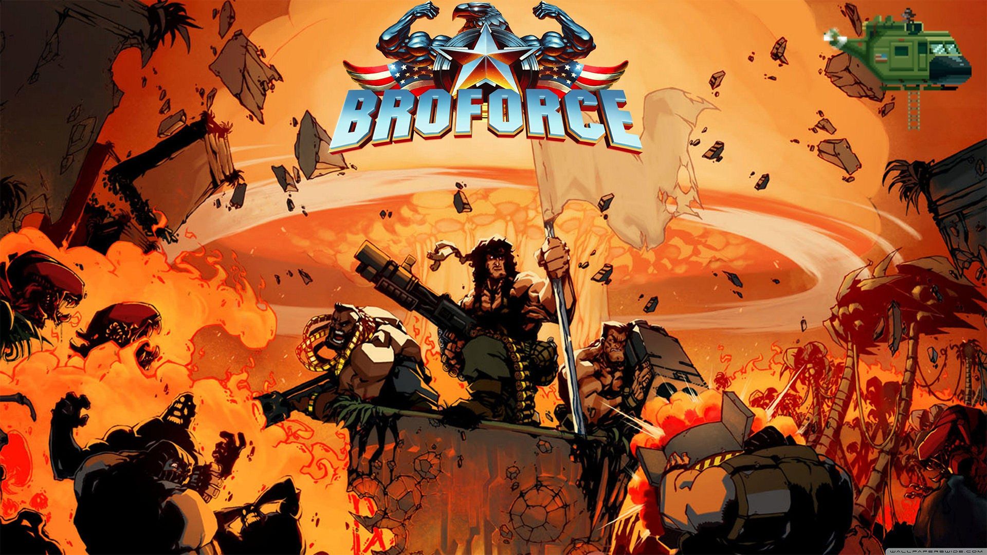 نبردهای هیجان‌انگیز بازی Broforce