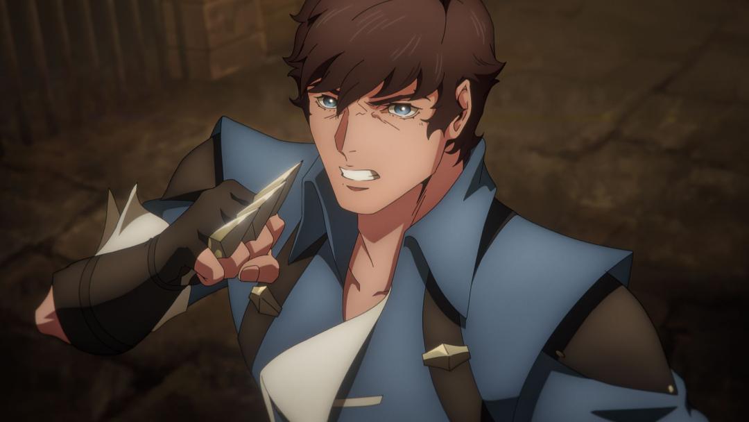 ریچر بلمونت در حال مبارزه در Castlevania: Nocturne
