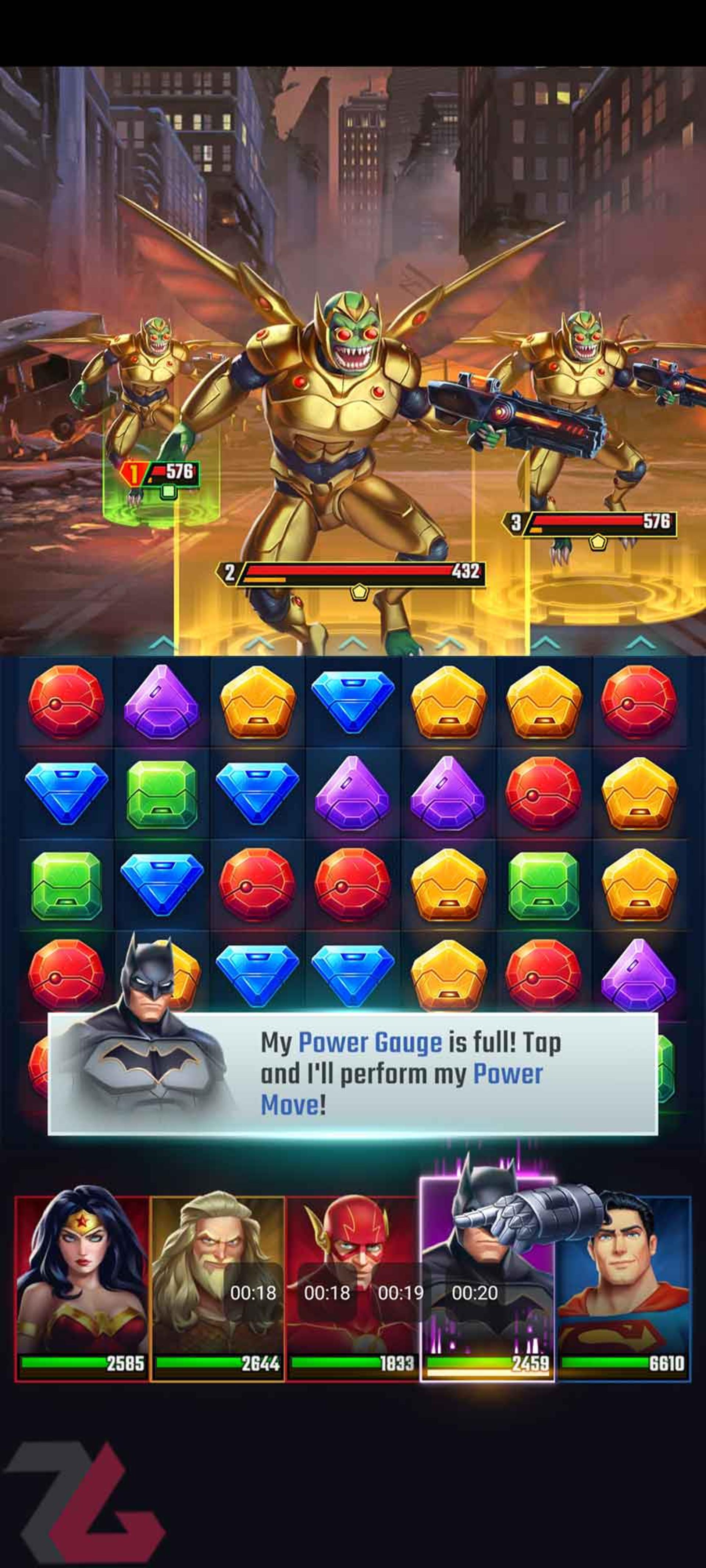 گیم‌پلی بازی DC Heroes & Villains: Match 3