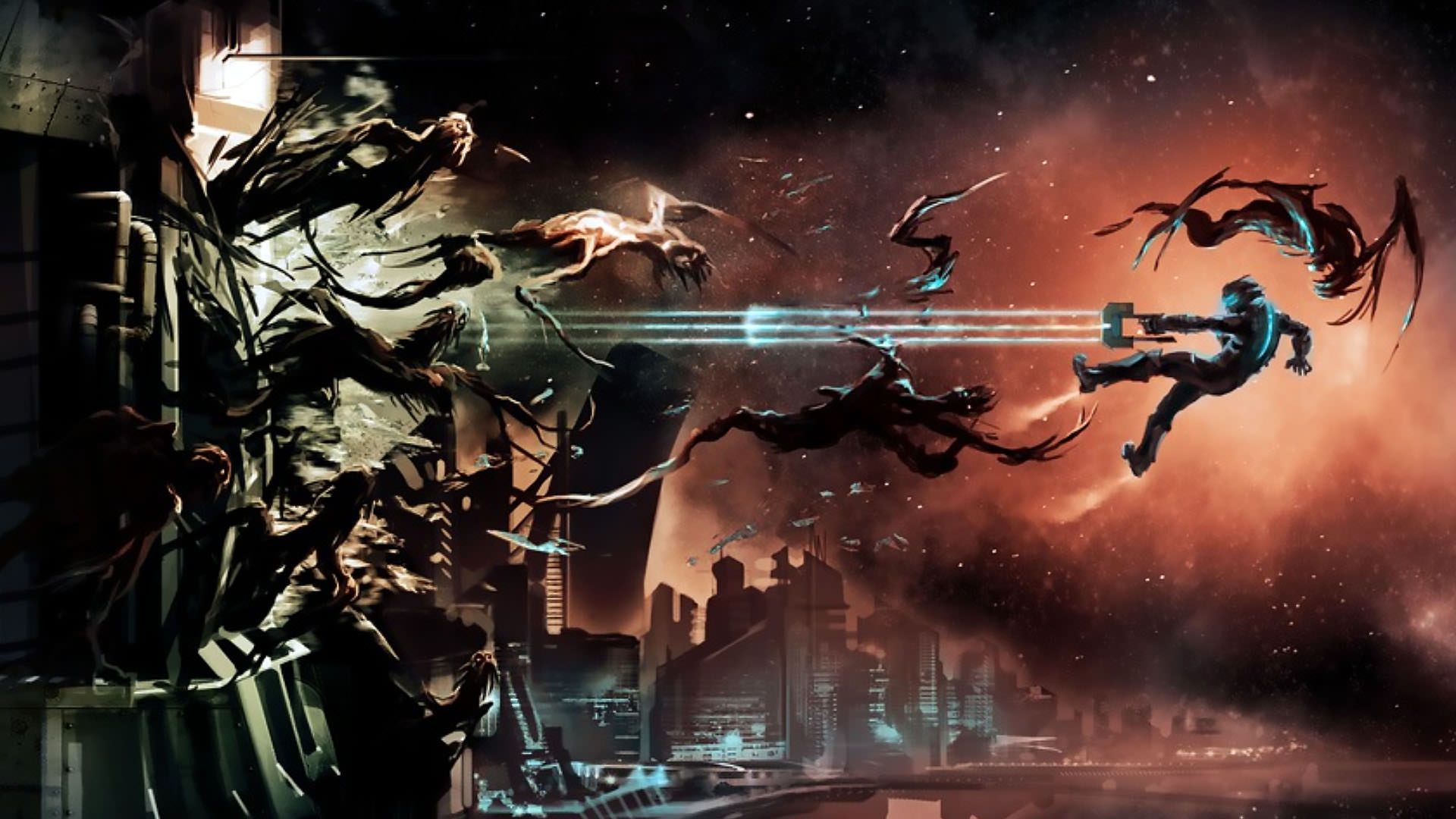 به پرواز درآمدن آیزاک و دشمنان در بازی Dead Space 2