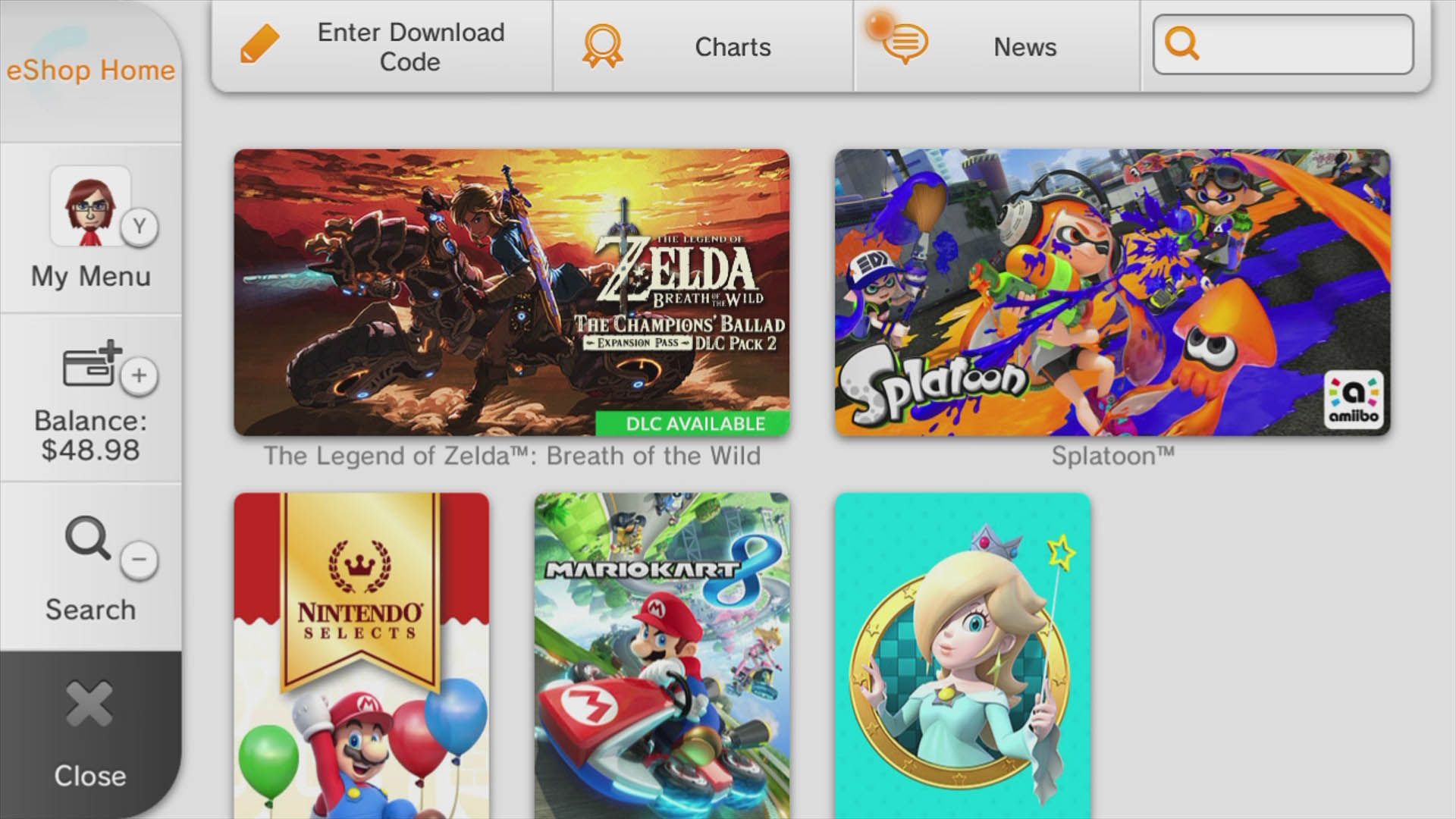 فروشگاه دیجیتال eShop کنسول Wii U