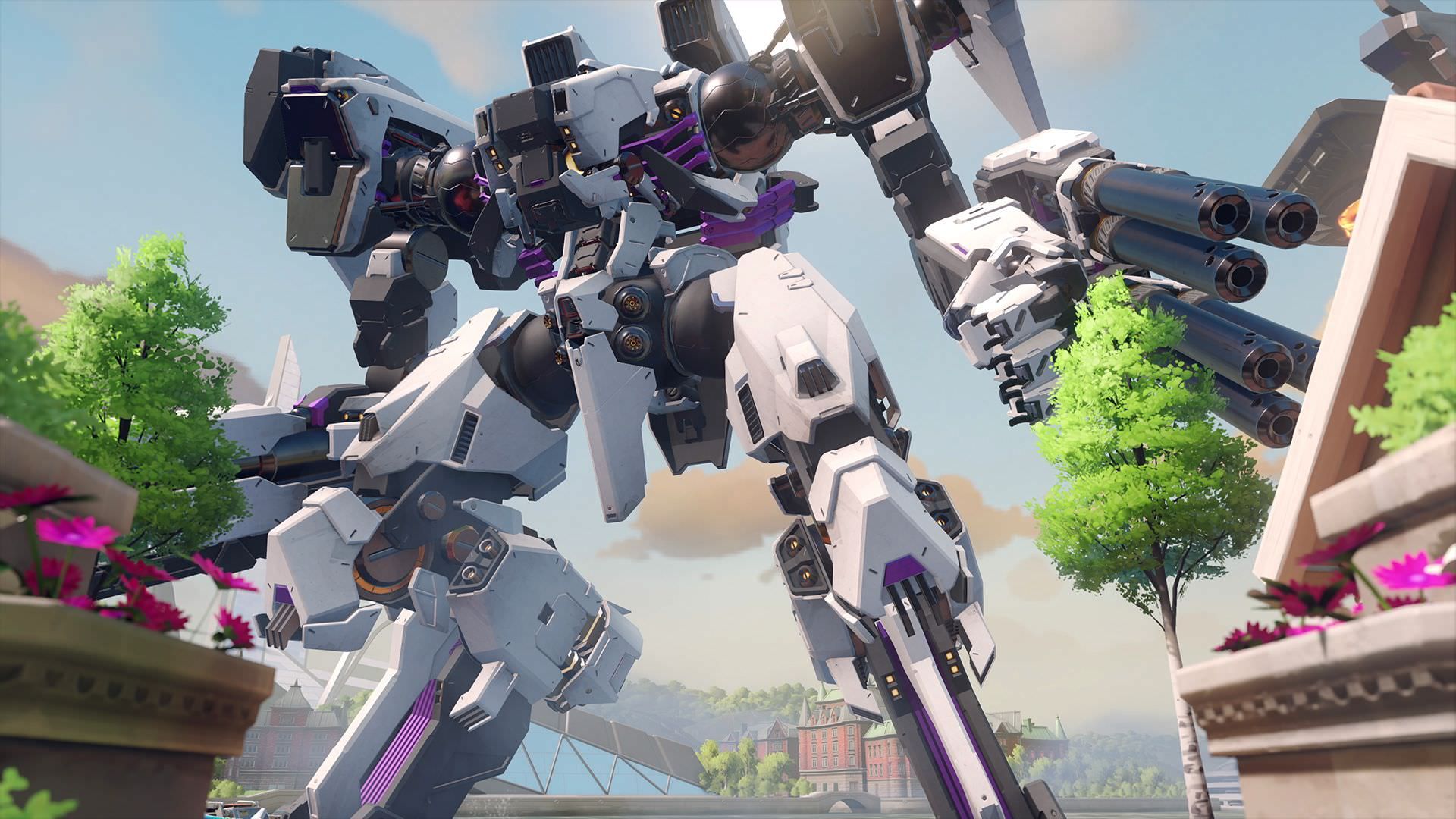 یک روبات غول پیکر در حالت Invasion بازی Overwatch 2