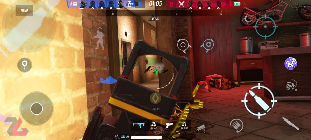 نشانه گیری با اسکوپ رد دات در بازی Rainbow Six Mobile