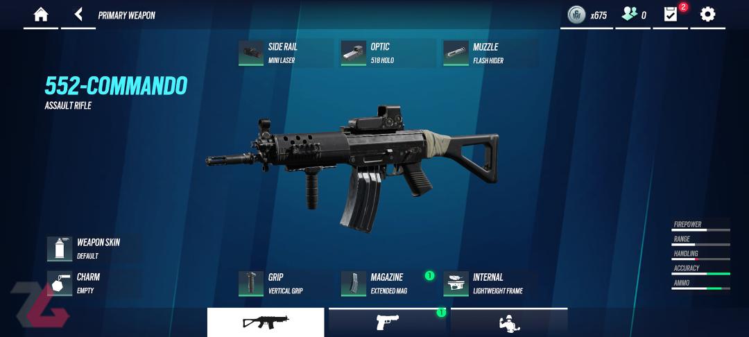 شخصی سازی سلاح در بازی Rainbow Six Mobile