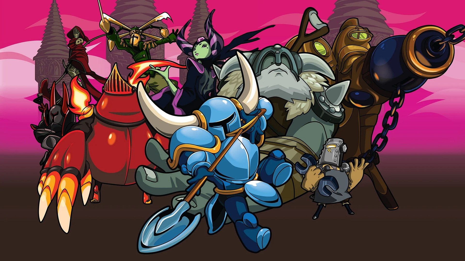 شوالیه و سایر شخصیت‌های بازی Shovel Knight