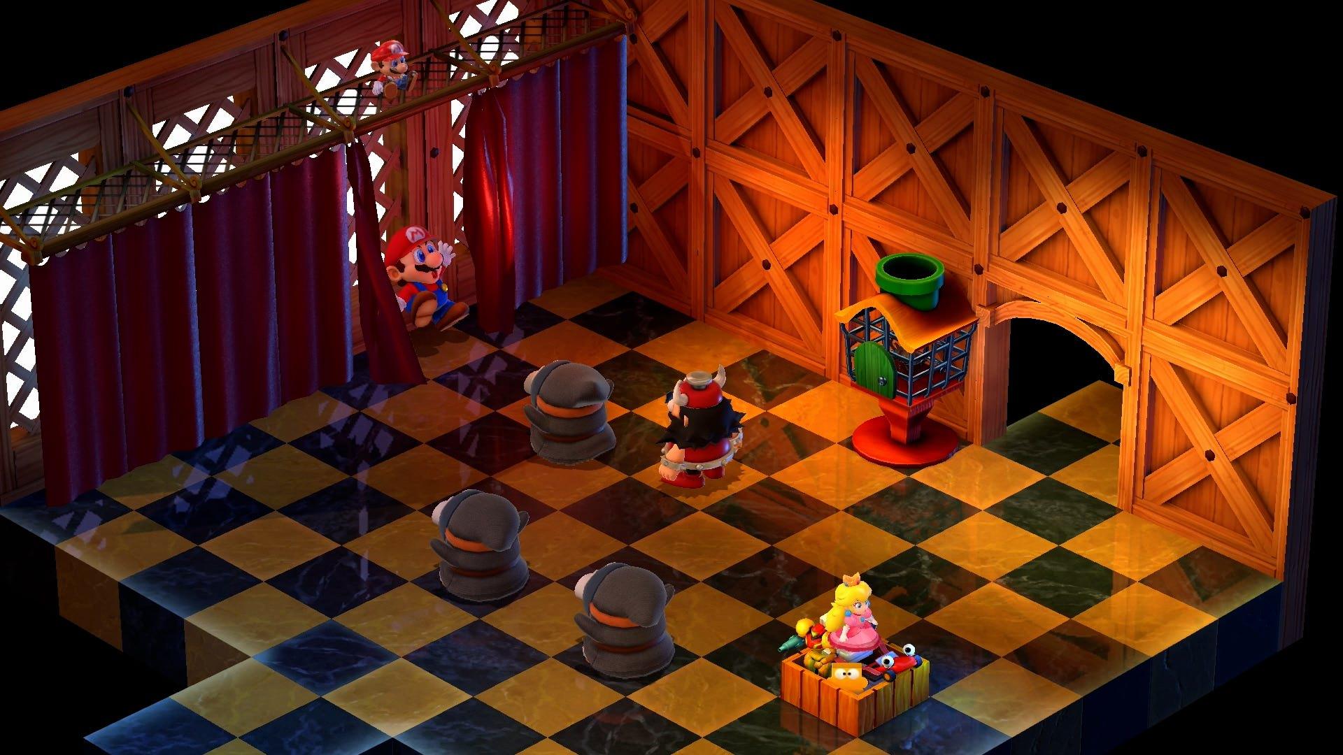 محیط تخته شطرنج در ریمیک Super Mario RPG