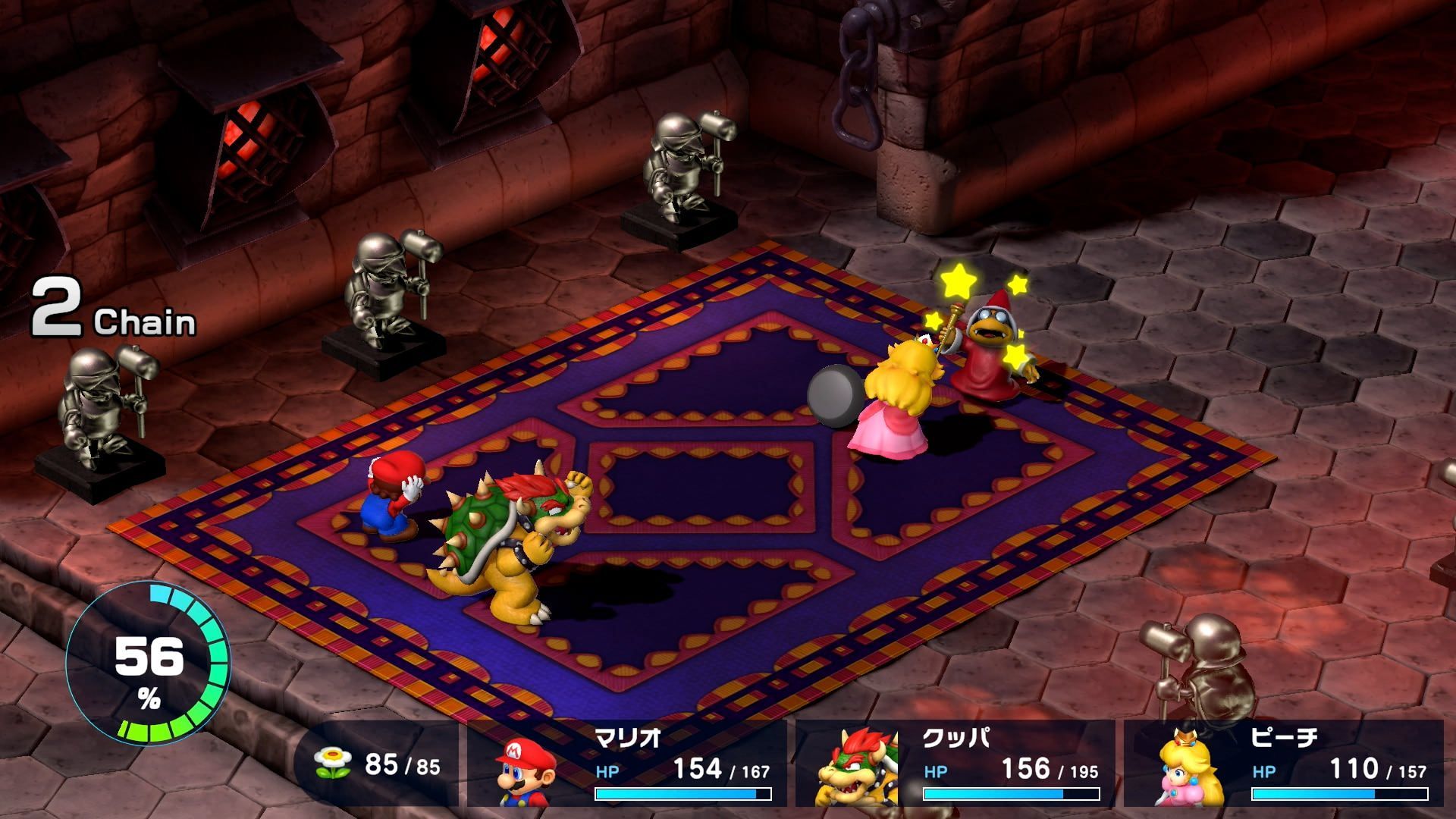 مبارزه شخصیت‌ها در ریمیک Super Mario RPG