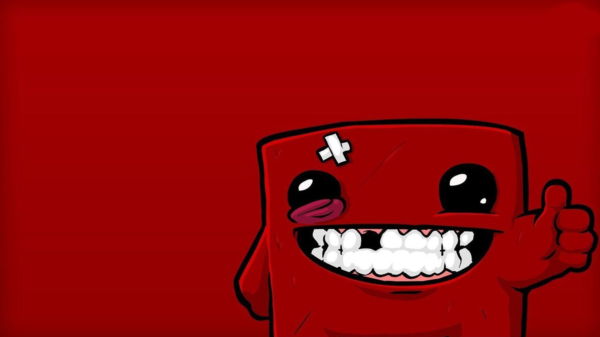 لبخند کاراکتر اصلی بازی Super Meat Boy