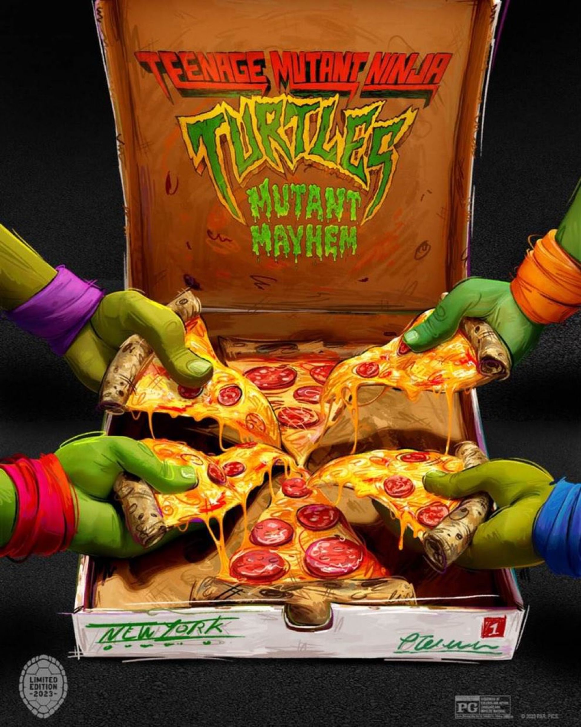 پوستر پیتزا انیمیشن Teenage Mutant Ninja Turtles: Mutant Mayhem