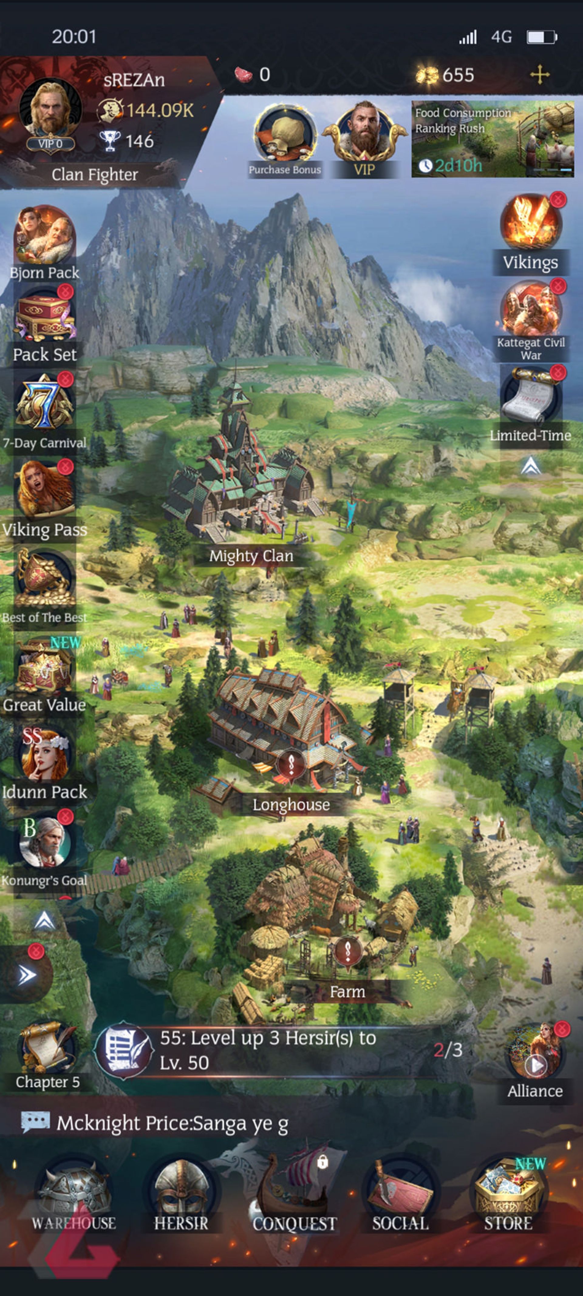 کمپ وایکینگ‌ها در بازی Vikingard