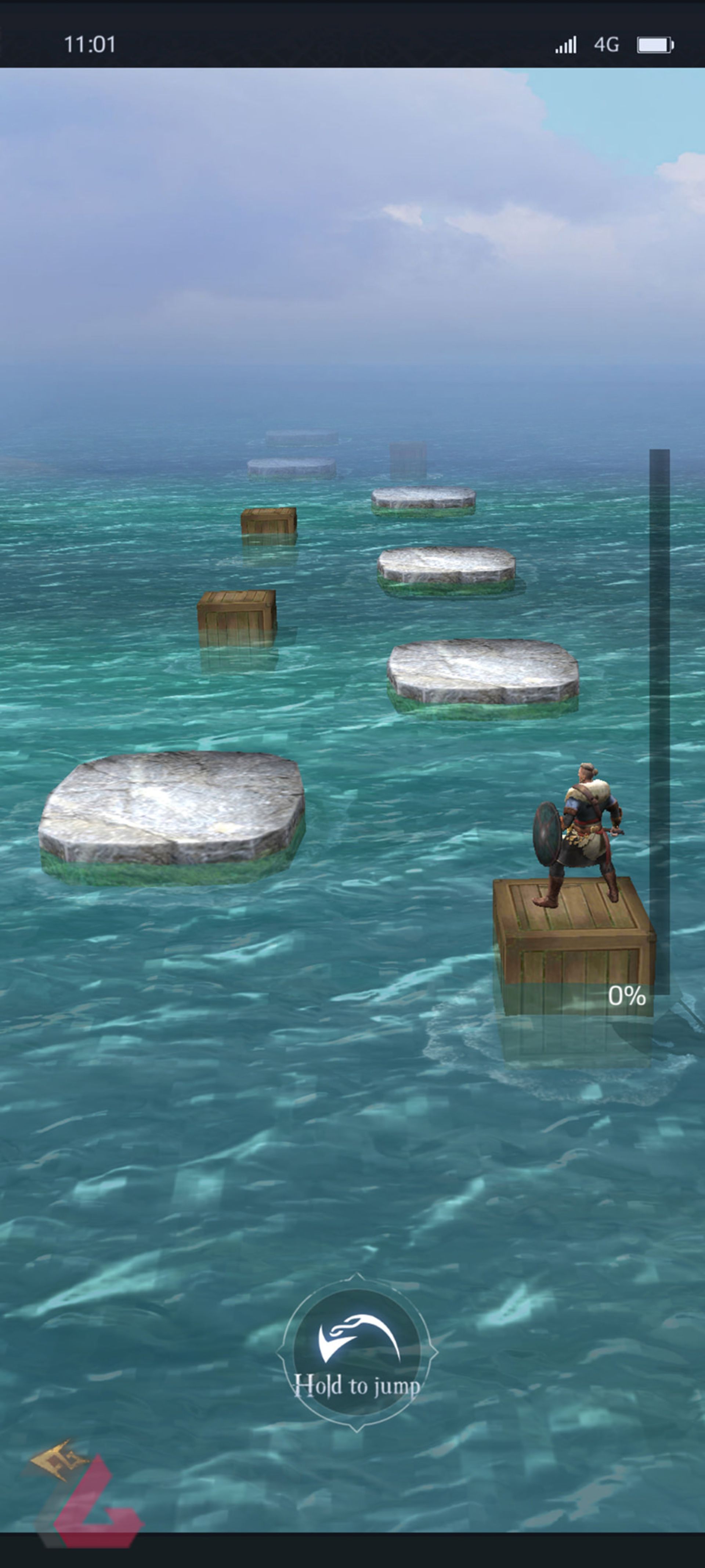 مینی گیم پرش در بازی Vikingard