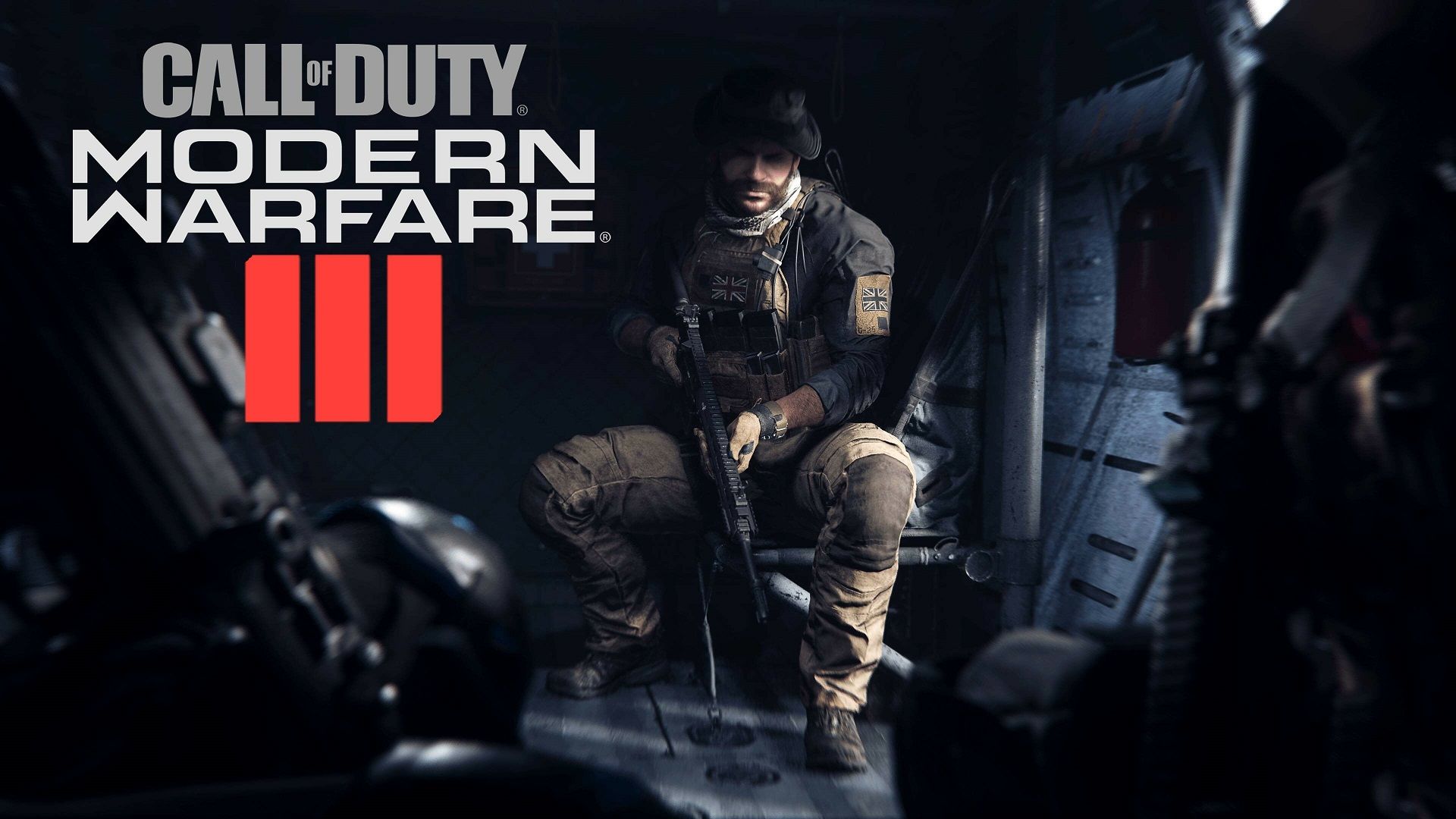 کاپیتان پرایس نشسته در هلیکوپتر در بازی Call of Duty: Modern Warfare 3