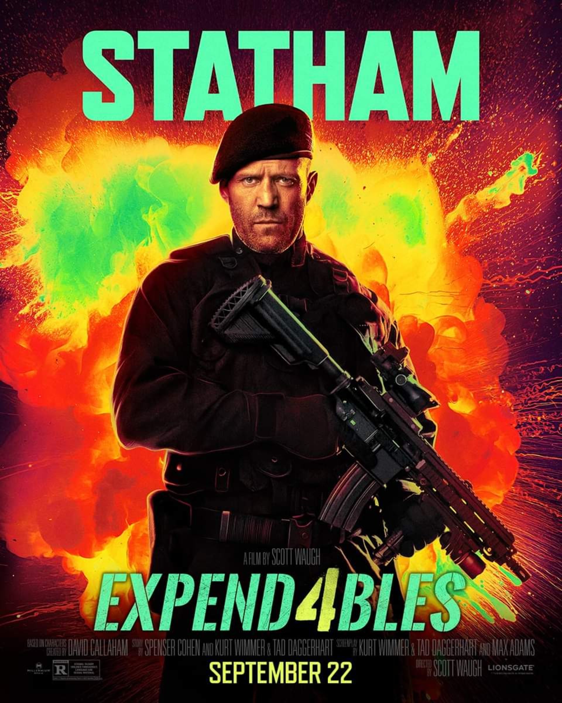 پوستر لی کریسمس با نقش‌آفرینی جیسون استاتهام در فیلم Expendables 4