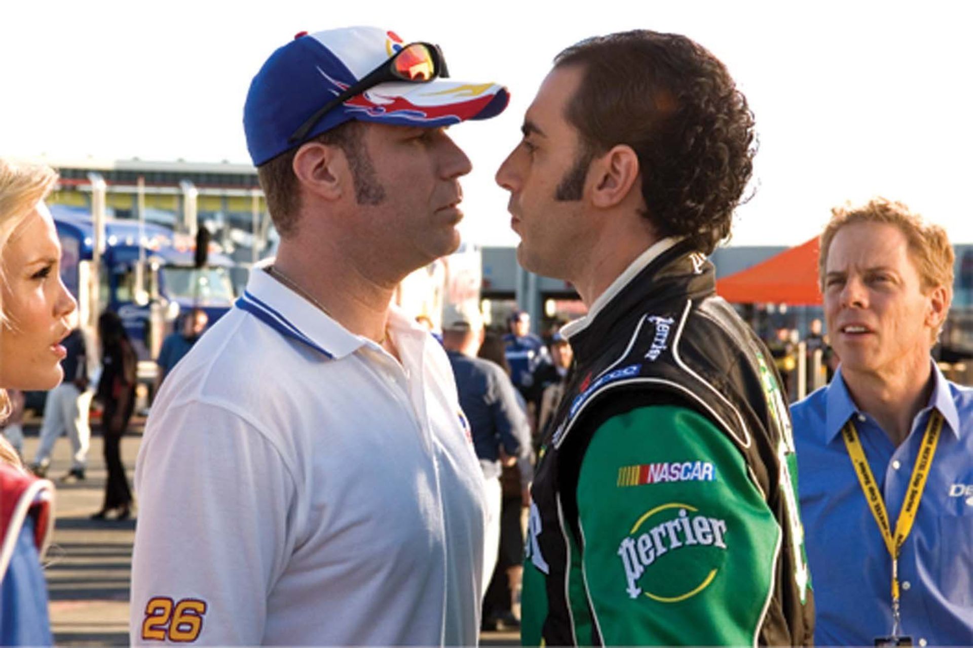 ویل فرل و ساشا بارون کوهن در  فیلم Talladega Nights: The Ballad of Ricky Bobby